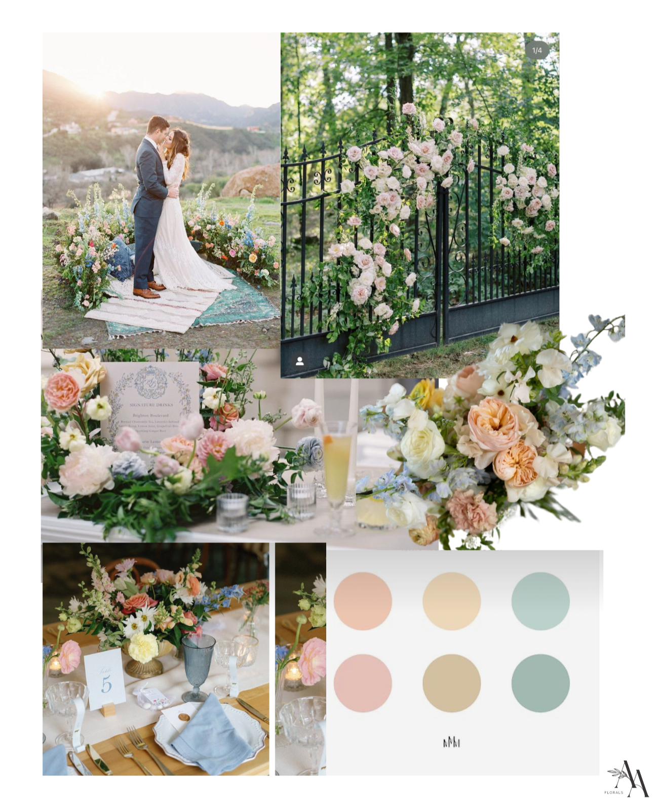 Wedding Florals Mood Board