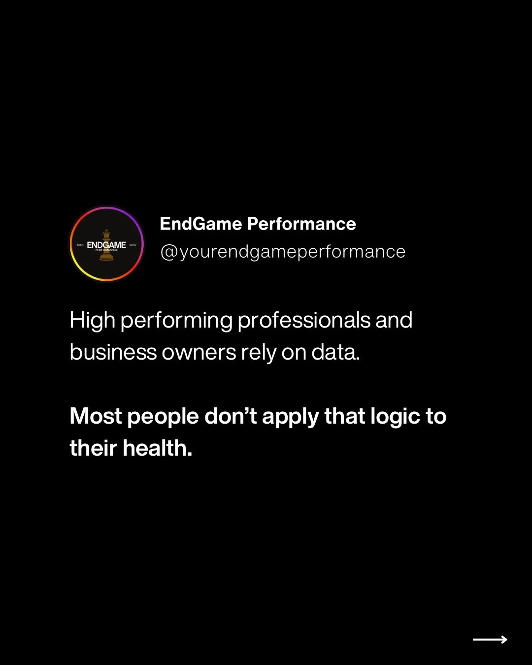 High performers use data to make better decisions everywhere else in their life, but most people never apply that same standard to their health. 

They work hard, follow the plan, and keep pushing without ever knowing what&rsquo;s actually limiting t