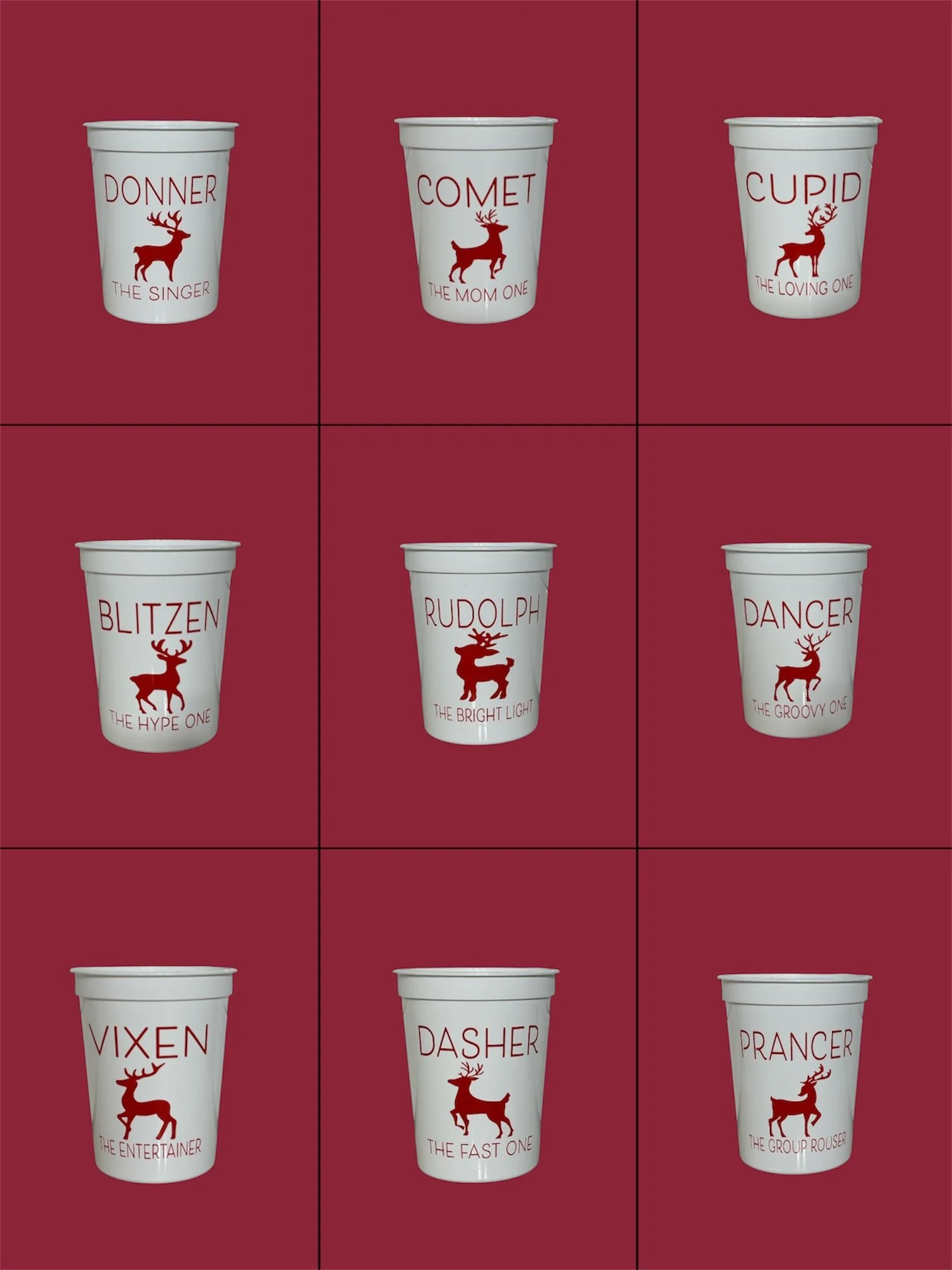 SANTA'S REINDEER CUPS