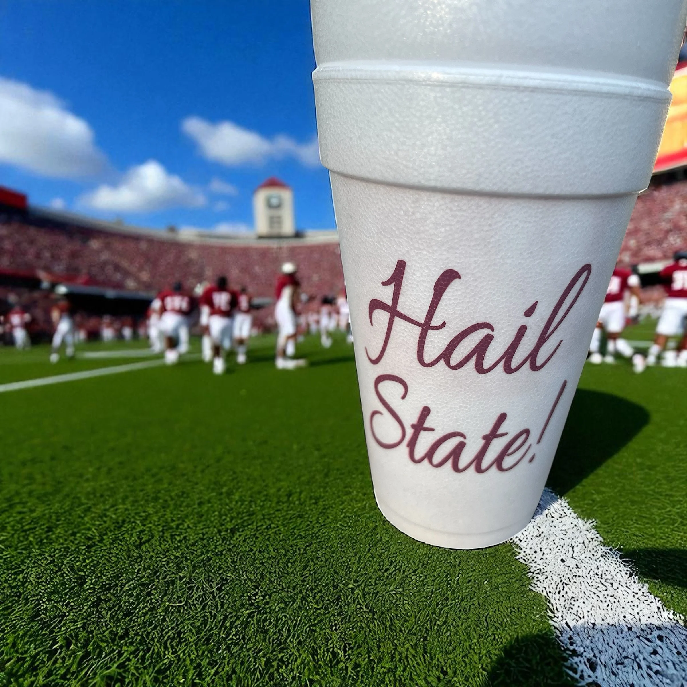 HAIL STATE STYROFOAM CUP