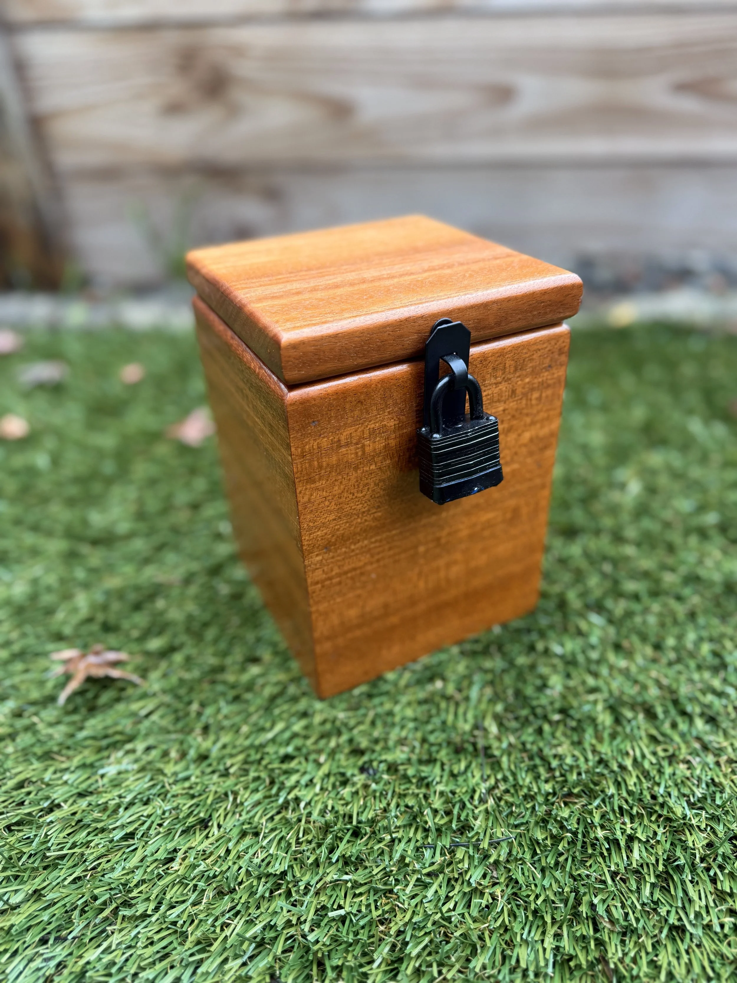 Custom Solid Mahogany Keepsake Box