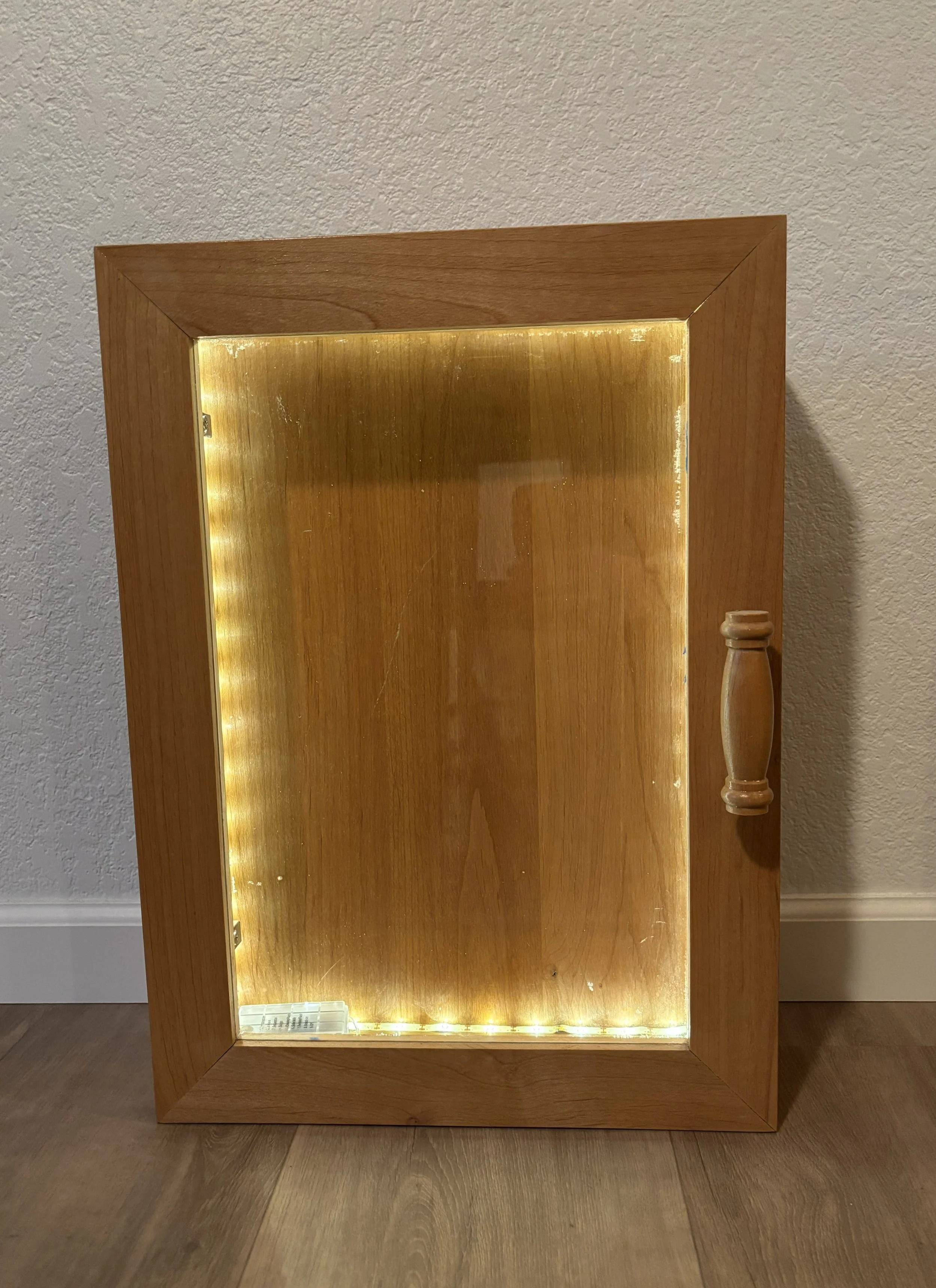 Illuminated White Oak Shadow Box