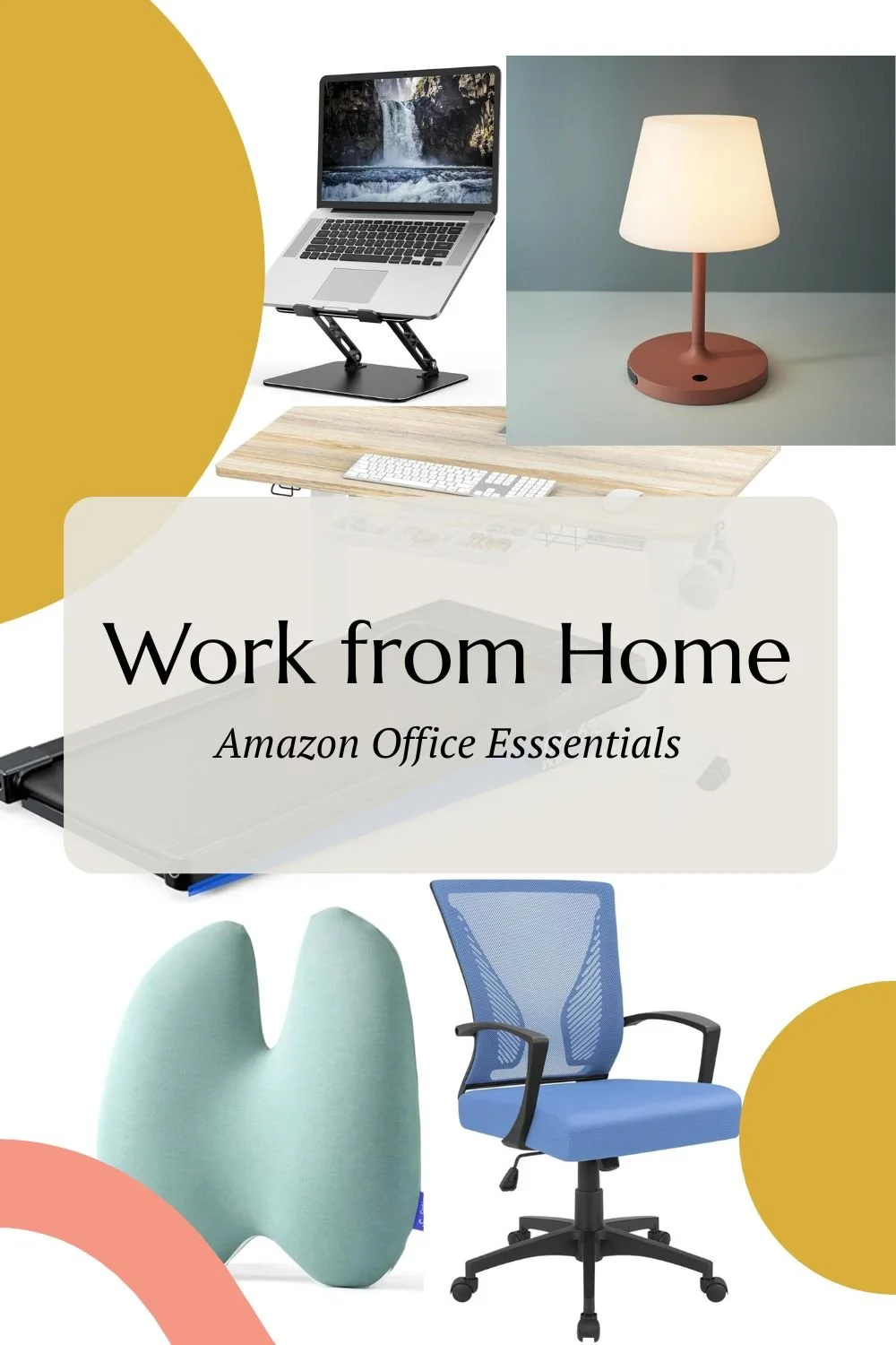 Colorful Work from Home Essentials for a Marketing Desk Job