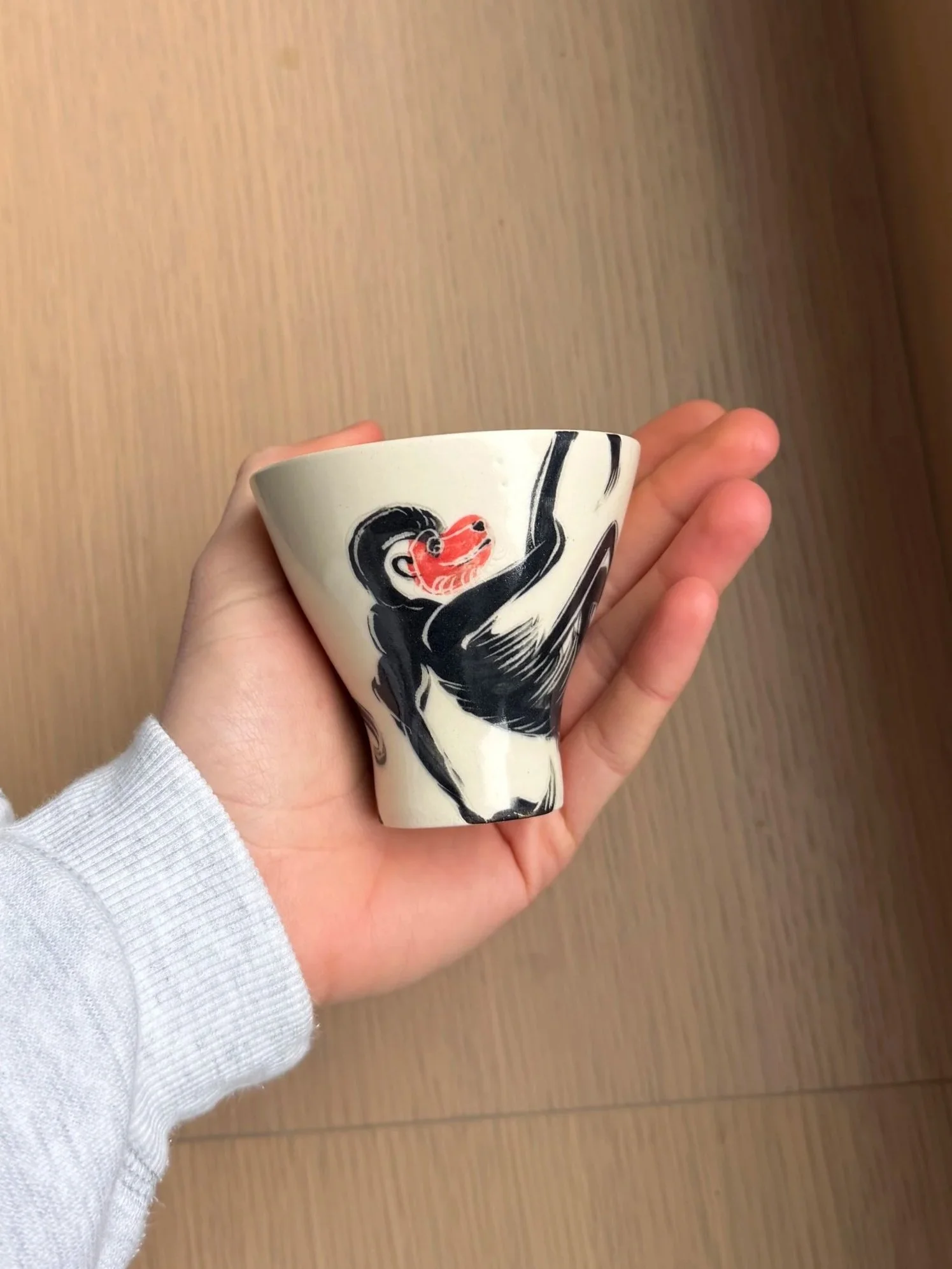 Sketched Monkey Cocktail Glass