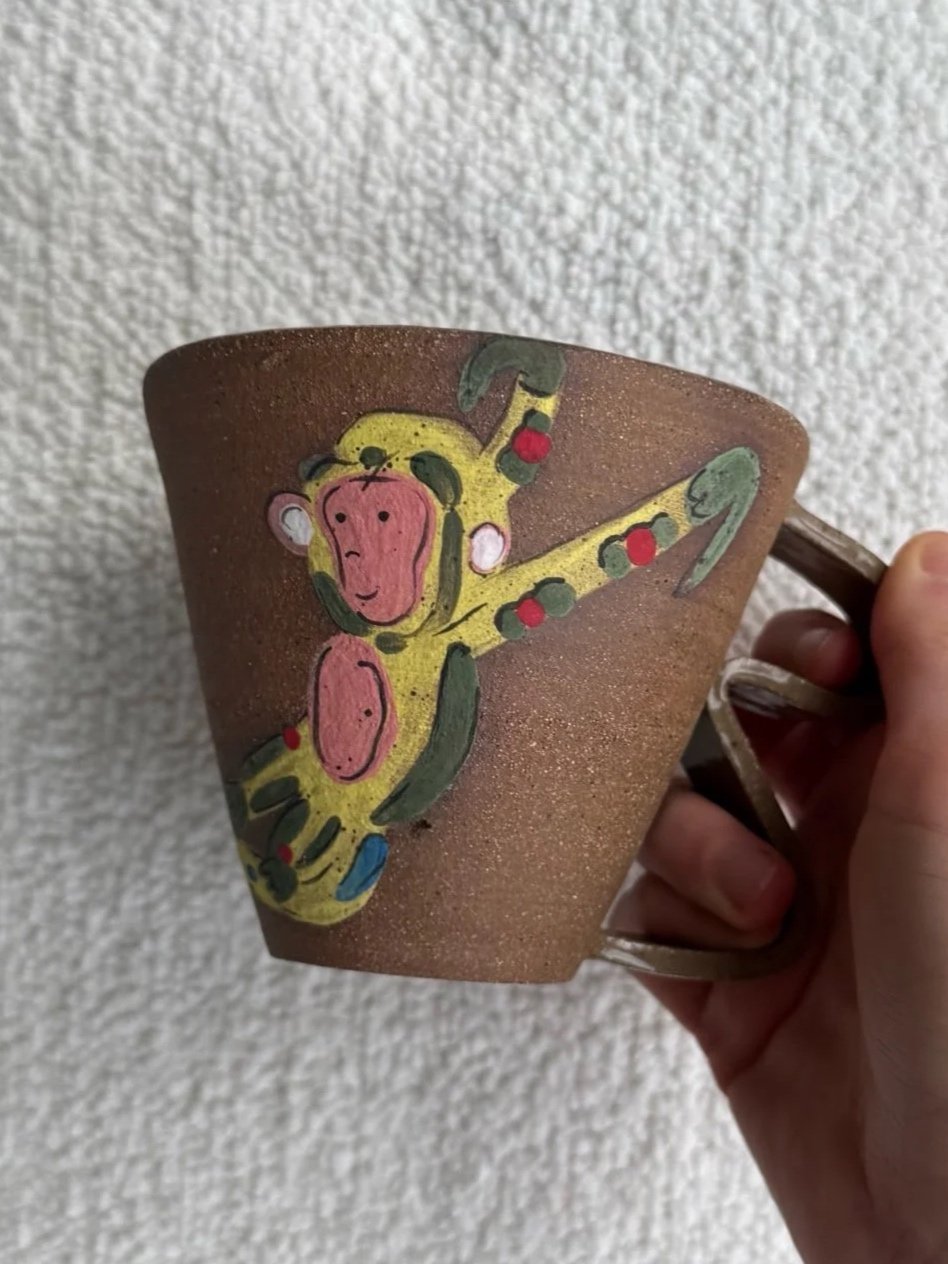 Hangin' Around Monkey Mug - Wide
