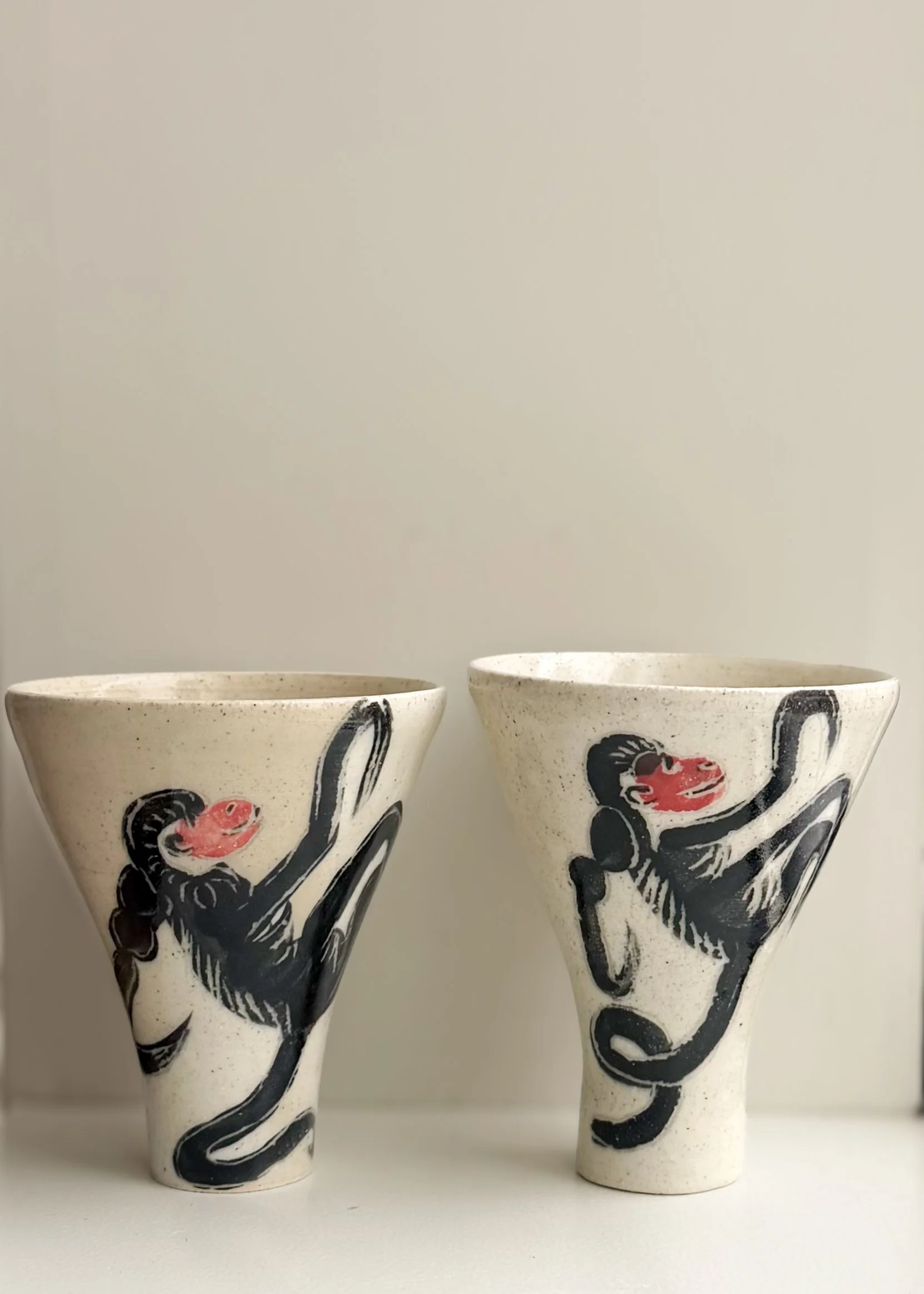 Speckled Monkey Wine Glass Set