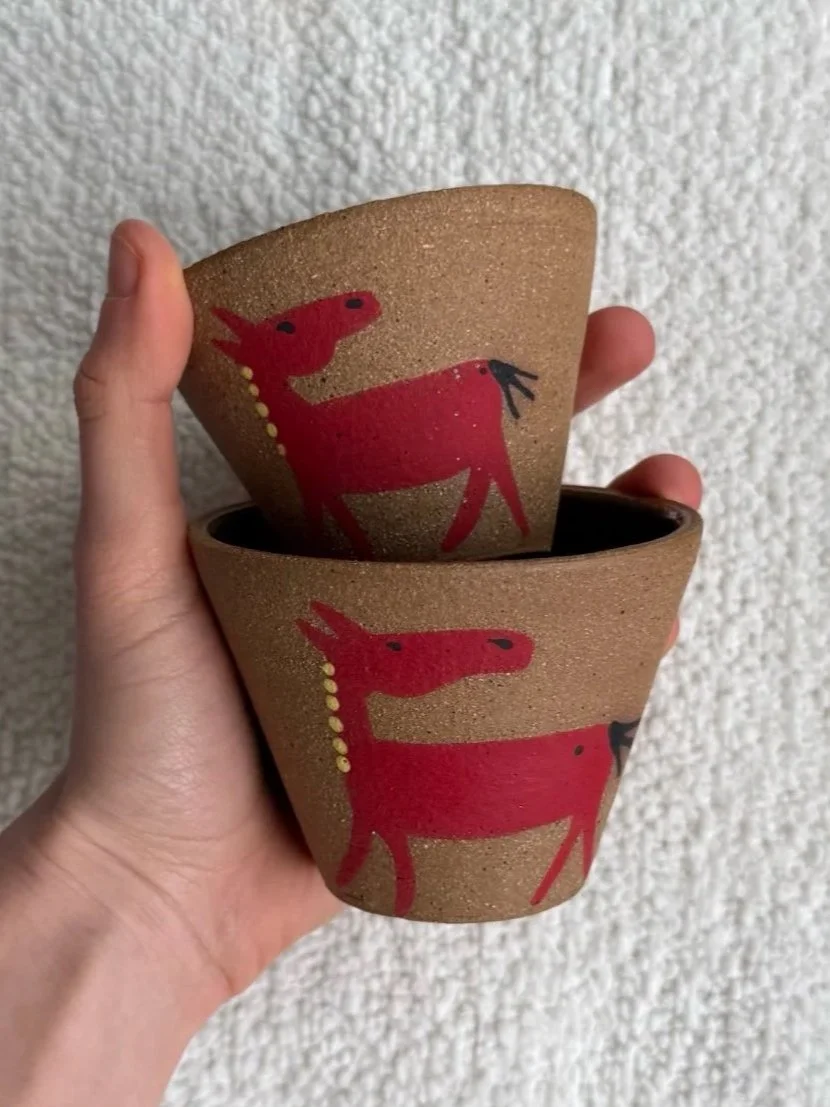 Stackable Horse Cup Set
