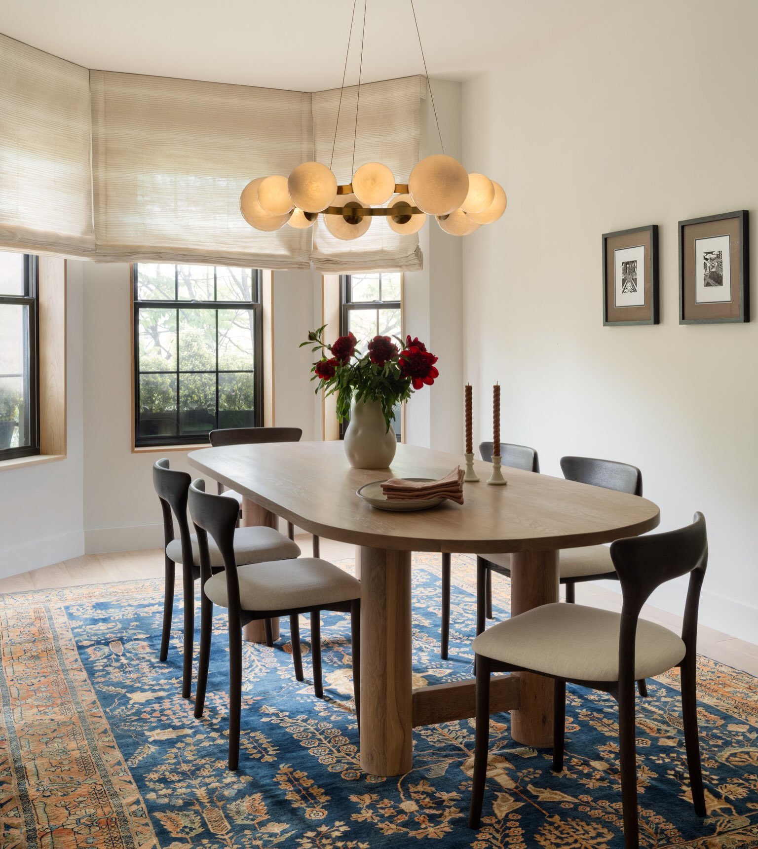 Fresh out of the workshop and delivered to New York. This solid white oak table combines a soft oval top with chunky round solid wood legs for a look that is classic with a modern touch. 

Every custom piece has its own story, and that&rsquo;s the pa