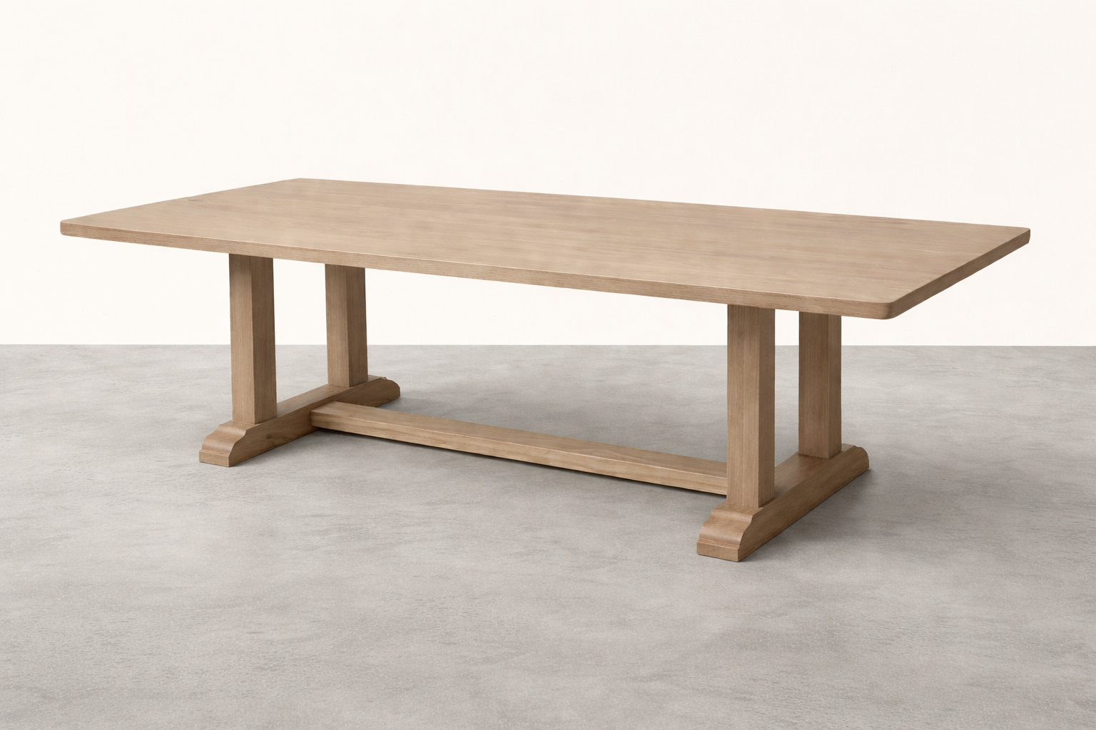 White Oak Trestle Dining Table