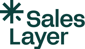 Sales Layer logo with a teal asterisk-like symbol and the company name in teal text.