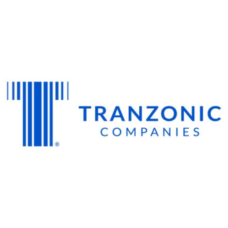 Tranzonic Companies logo with a stylized blue 'T' made of vertical lines.