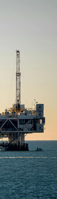 Offshore energy production platform representing exploration and production operations across the onshore and offshore oil and gas sector.