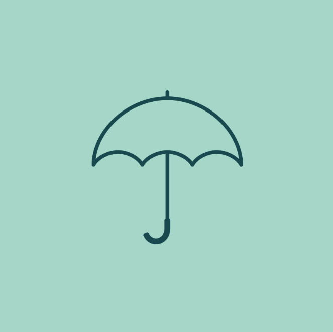 Green umbrella icon representing Excess and Umbrella Liability coverage.