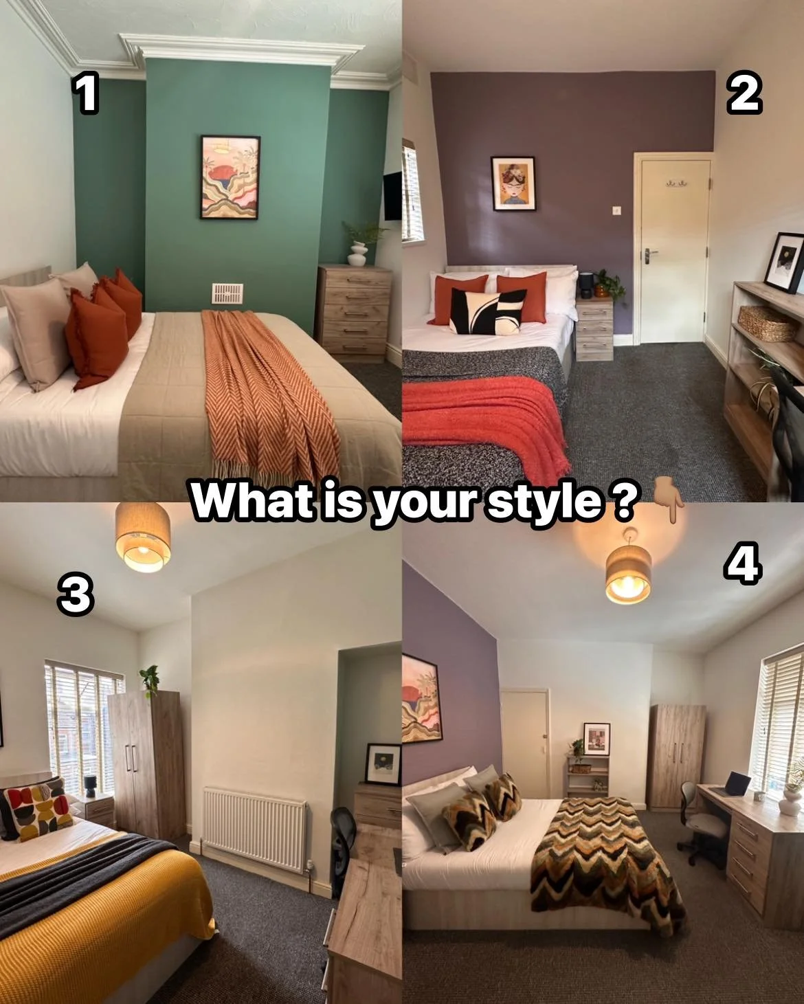 Four bedrooms, four styles, one incredible apartment in near the university of Hull 🏠 
Fully furnished, bills included, move in ready. This is from Scott Lets and this could be your new home

DM us or tap the link in bio to book a viewing 🔑

#hulls