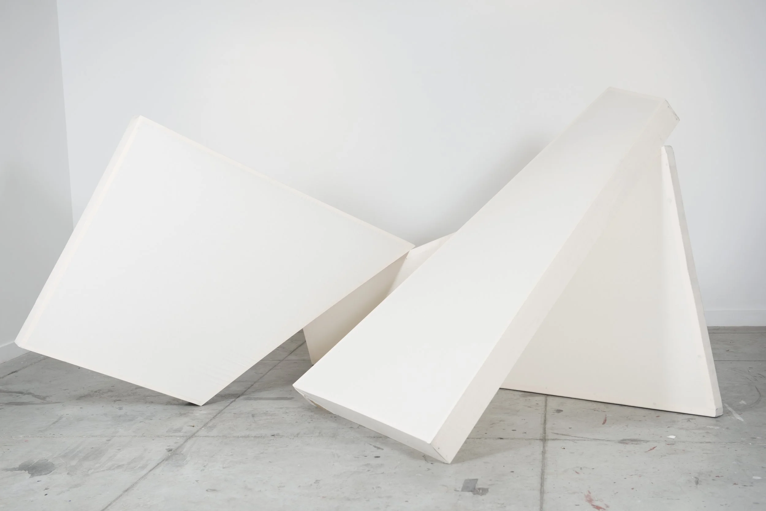 That The Body Is A Sheet Of Plain Glass Through Which The Soul Looks Straight And Clear (View 1), 2016, Muslin and wood, Variable Dimensions