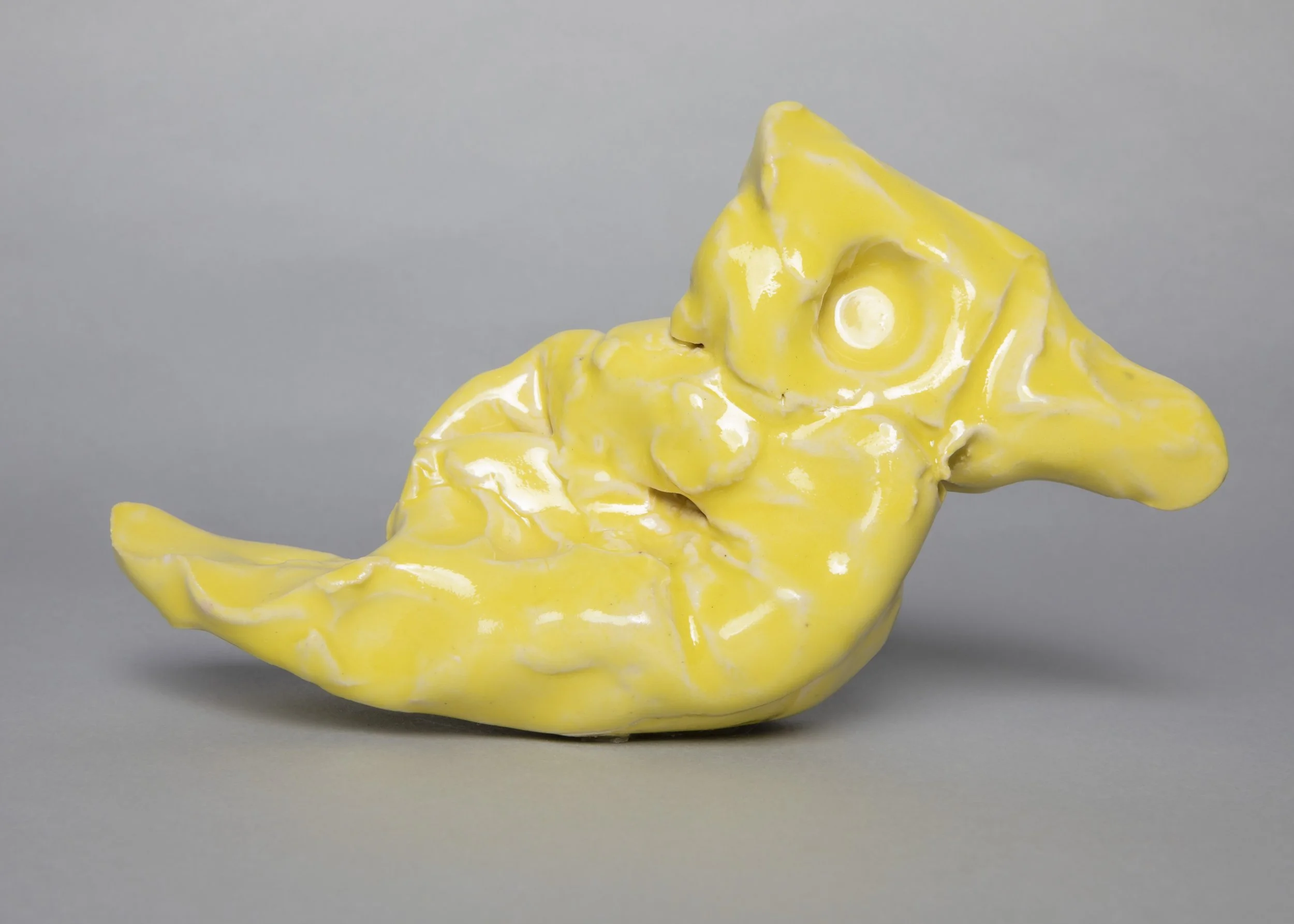 
Canary, Glazed Ceramic, 3” X 6” X 1”, 2021