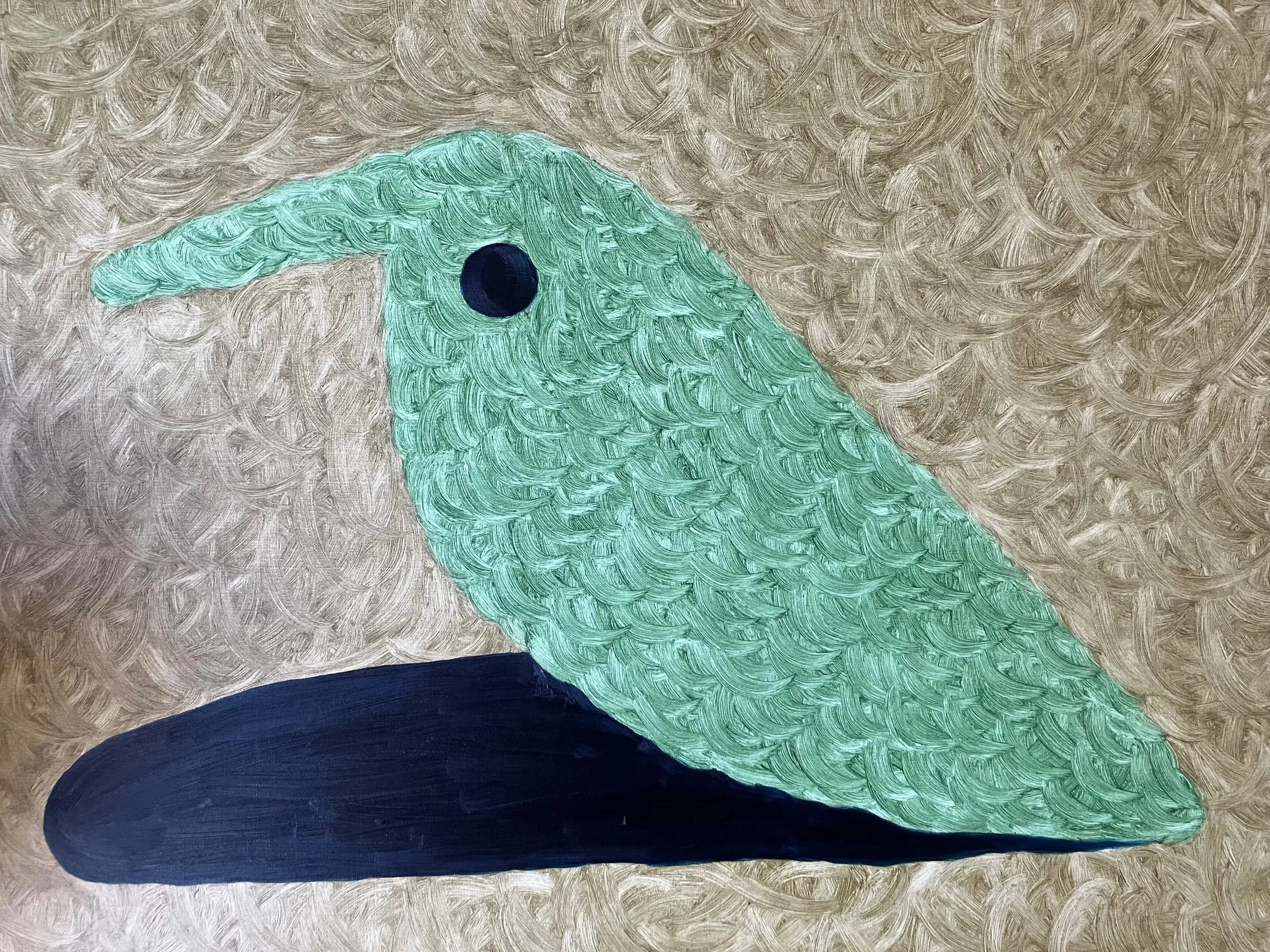 Bird or The Bird Is Flat But Full Of Song (VIII), 2021, Oil on Linen, 20 X 24