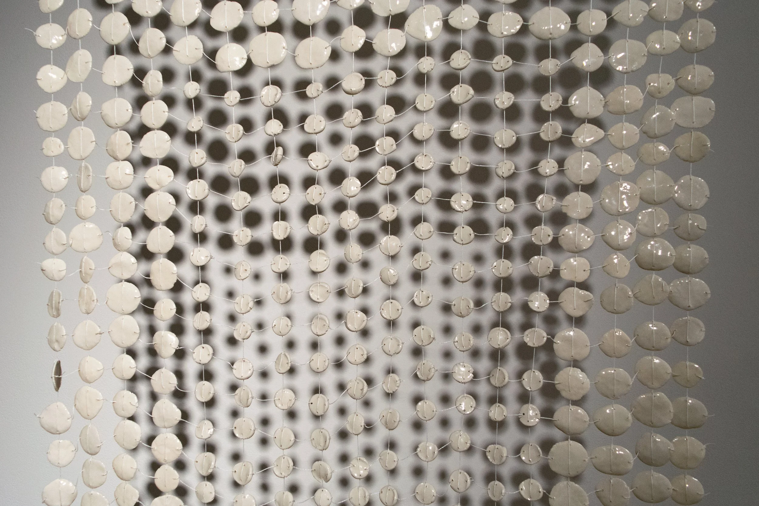 "Metaxu" (Detail iii)
Glazed ceramic, nylon thread, nylon rope, wooden dowel, 2018