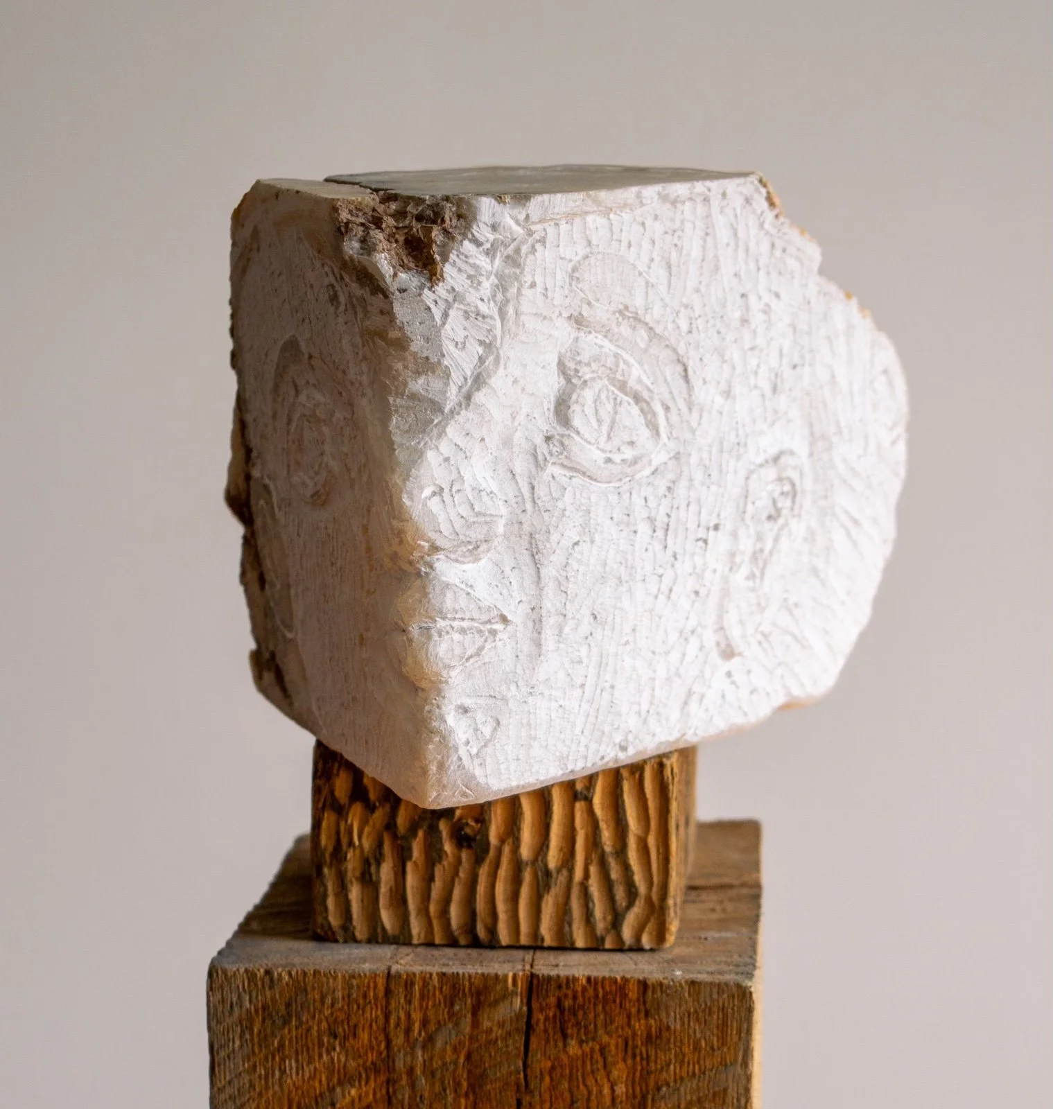 I Searched For You Inside Homes And On Endless Roads (Faces), 2024, Alabaster, earth, found wood, marble, brick, 50” X 12.5” X 9.5," (Detail ii)

Photo credit: Benjamin Koditschek






























I Searched For You Inside Homes And On E