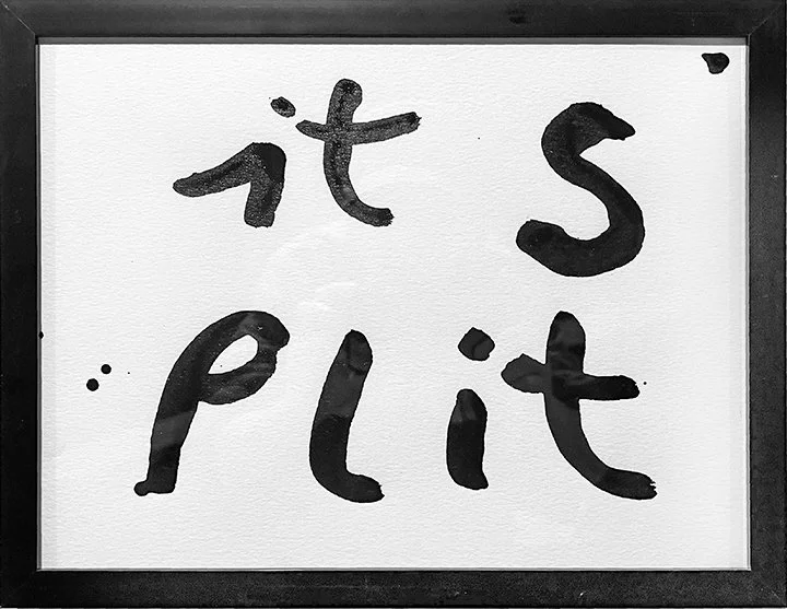 From "Loquela" (detail ii), ink on paper, frame, 9" X 12" 