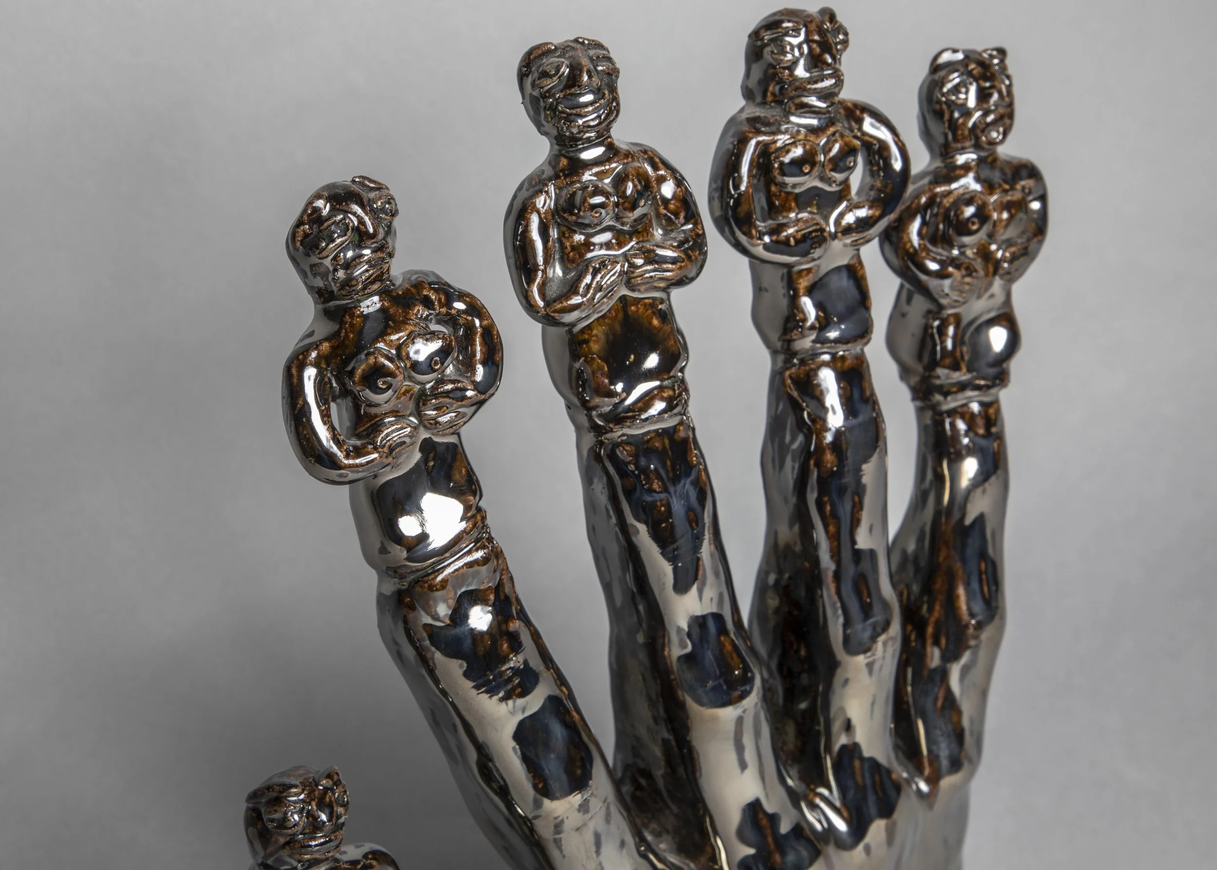 Hand, Glazed ceramic, 12.5” X 8” X 2”, 2021, detail