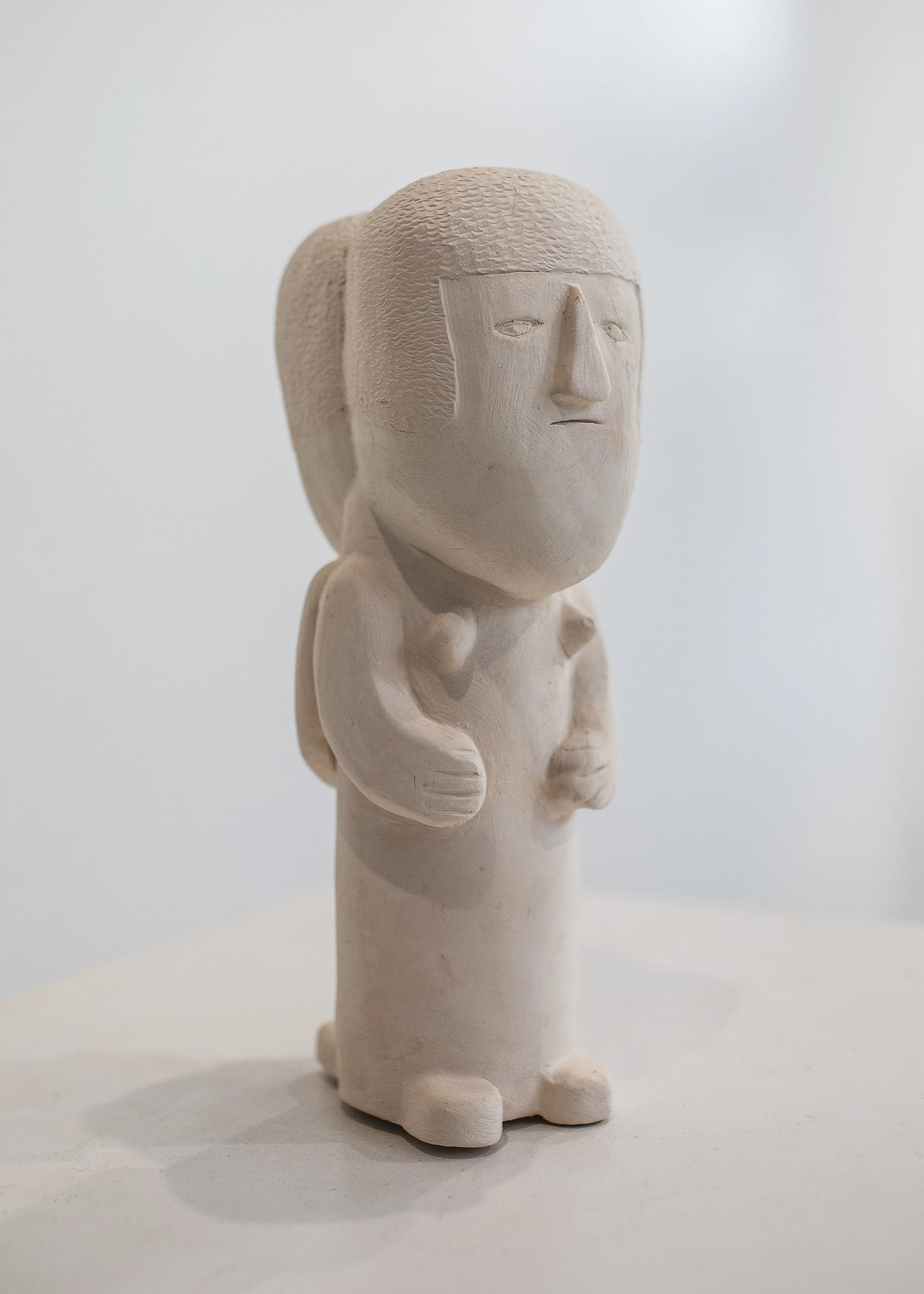 Of Two Minds, Unglazed ceramic, 8” X 3” X 3”, 2021