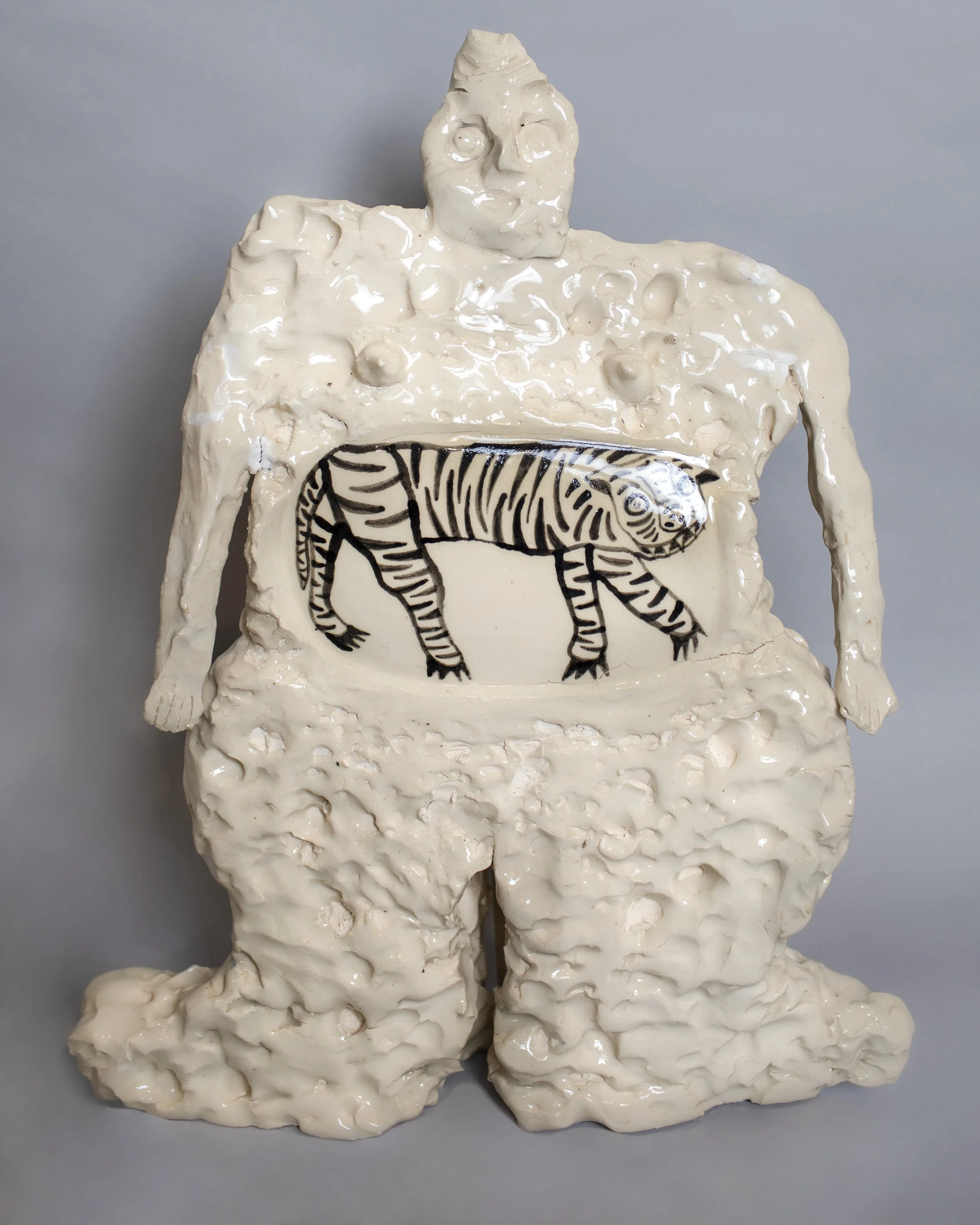 The Problem Of Interiority, Glazed ceramic, 16” X 13” X 2”, 2021