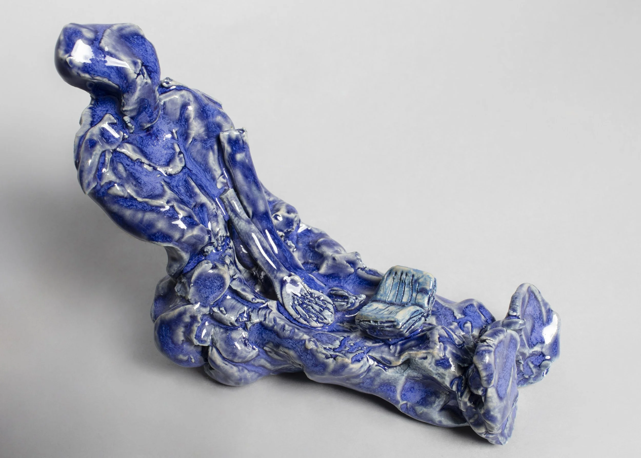 The Reader, Glazed ceramic, 4” X 5” X 2.5”, 2021