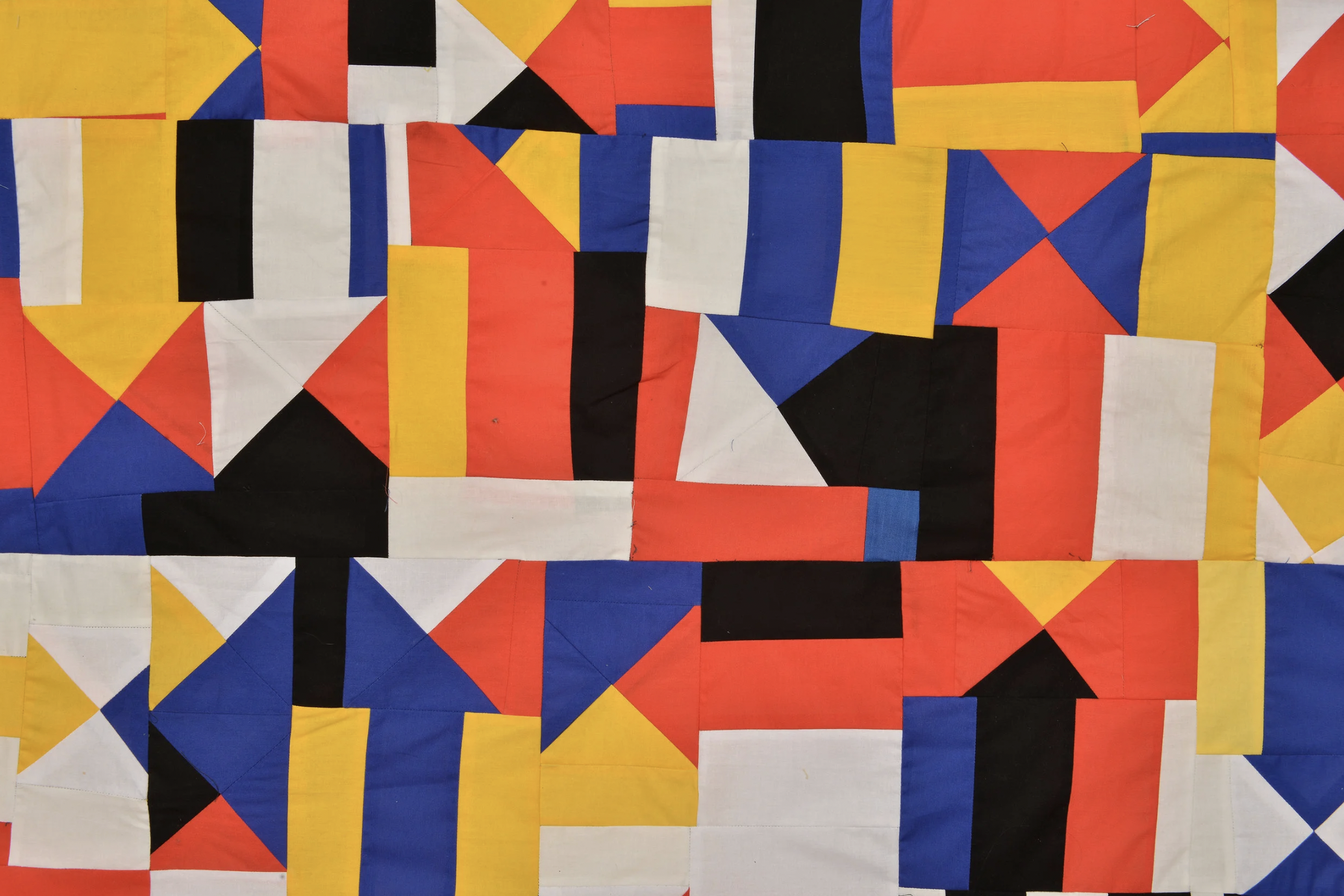 Every Body Crafts A Recognition Of Its Present Or Else Disappears, 2018, Thread and Dyed Cotton, 86” X 96”, (detail ii)