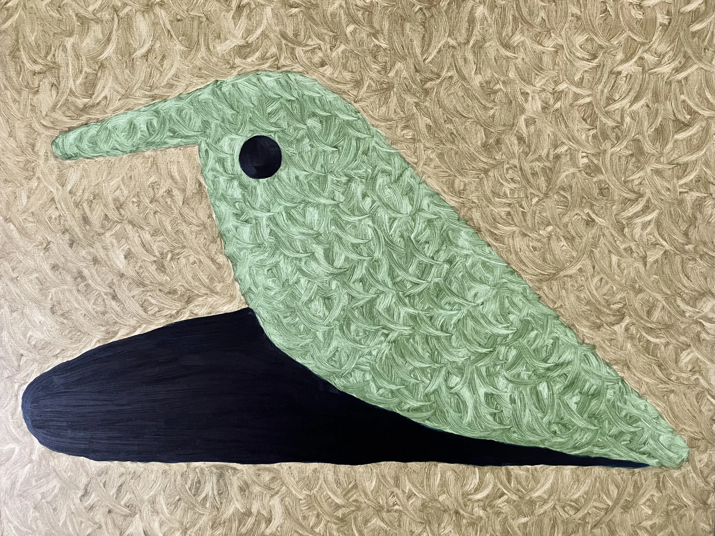 Bird or The Bird Is Flat But Full Of Song (V), 2021, Oil on Linen, 20 X 24