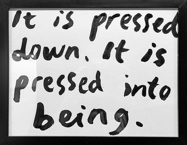 From "Loquela" (detail i), ink on paper, frame, 9" X 12" 