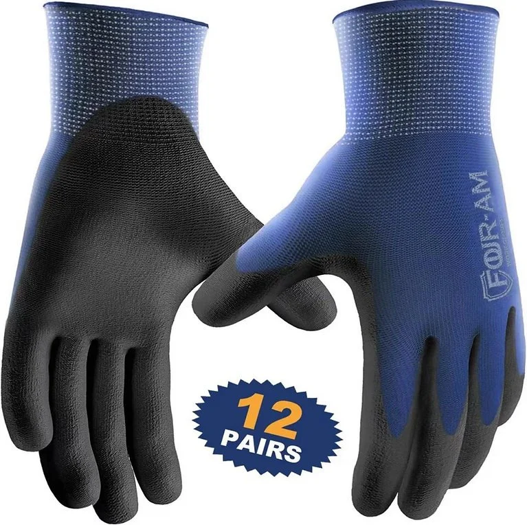 12pairs Ultra-Thin PU Coated Work Gloves,Excellent Grip