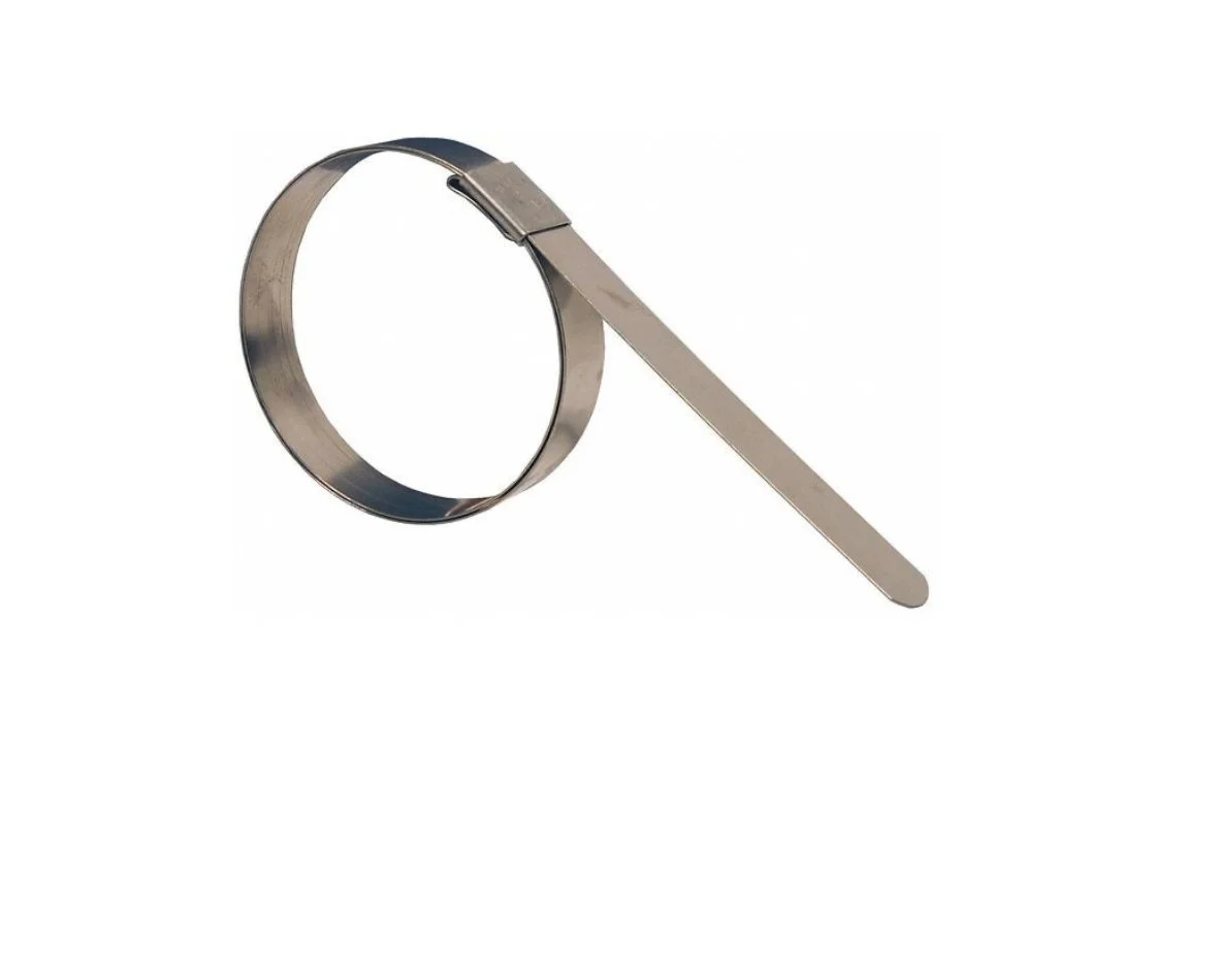 Band Clamp, SS, Min.Dia. 3/4 In., PK10