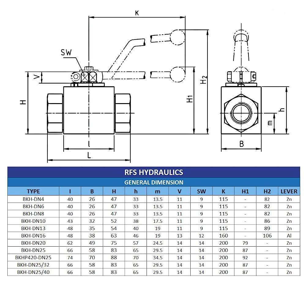 German Carbon Steel High Pressure Ball Valve, .25 in NPT Female Threaded, up to 7000 PSI (500 Bar), BKH Type Hydraulic Flow Control Valve, 2 Port Shut-Off Valve_2.jpg