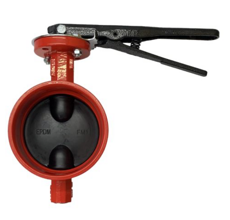 LEVER TYPE BUTTERFLY VALVE 4" GROOVED 300#