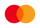 Mastercard logo with two overlapping circles, one red and one yellow