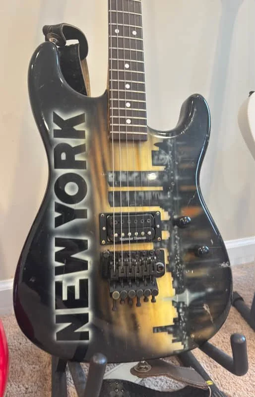 1988 Custom Dreams New York (Dennis Kline Graphic) Superstrat Electric Guitar