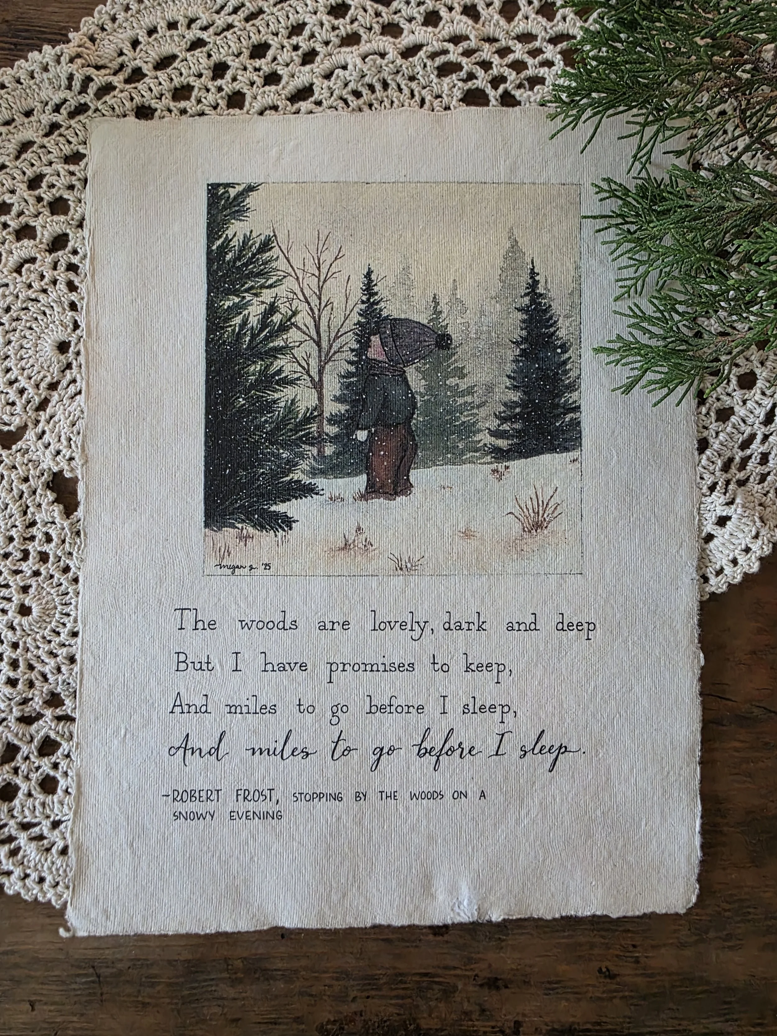 Stopping By The Woods Print