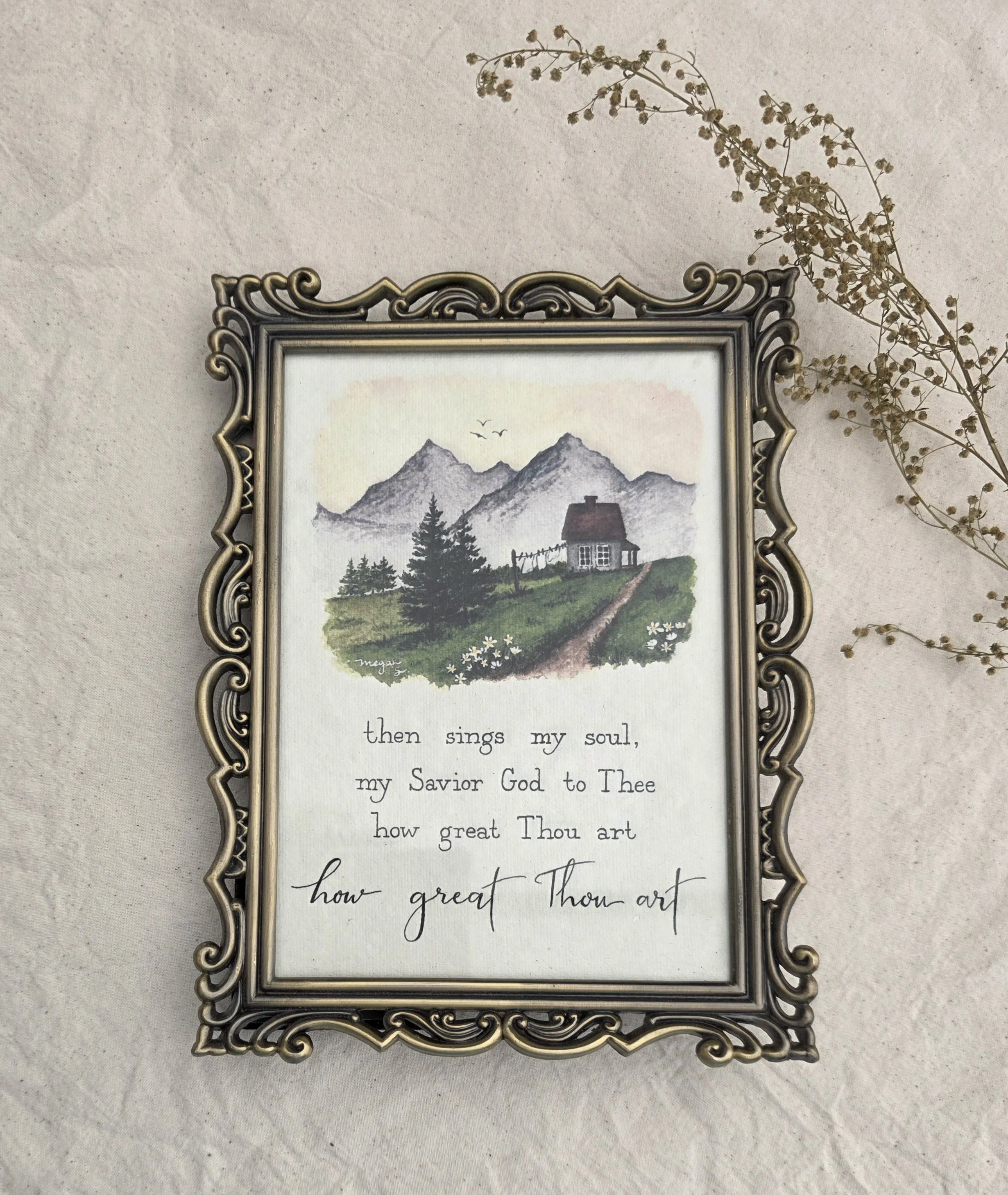 "How Great Thou Art" 5x7 Framed Art
