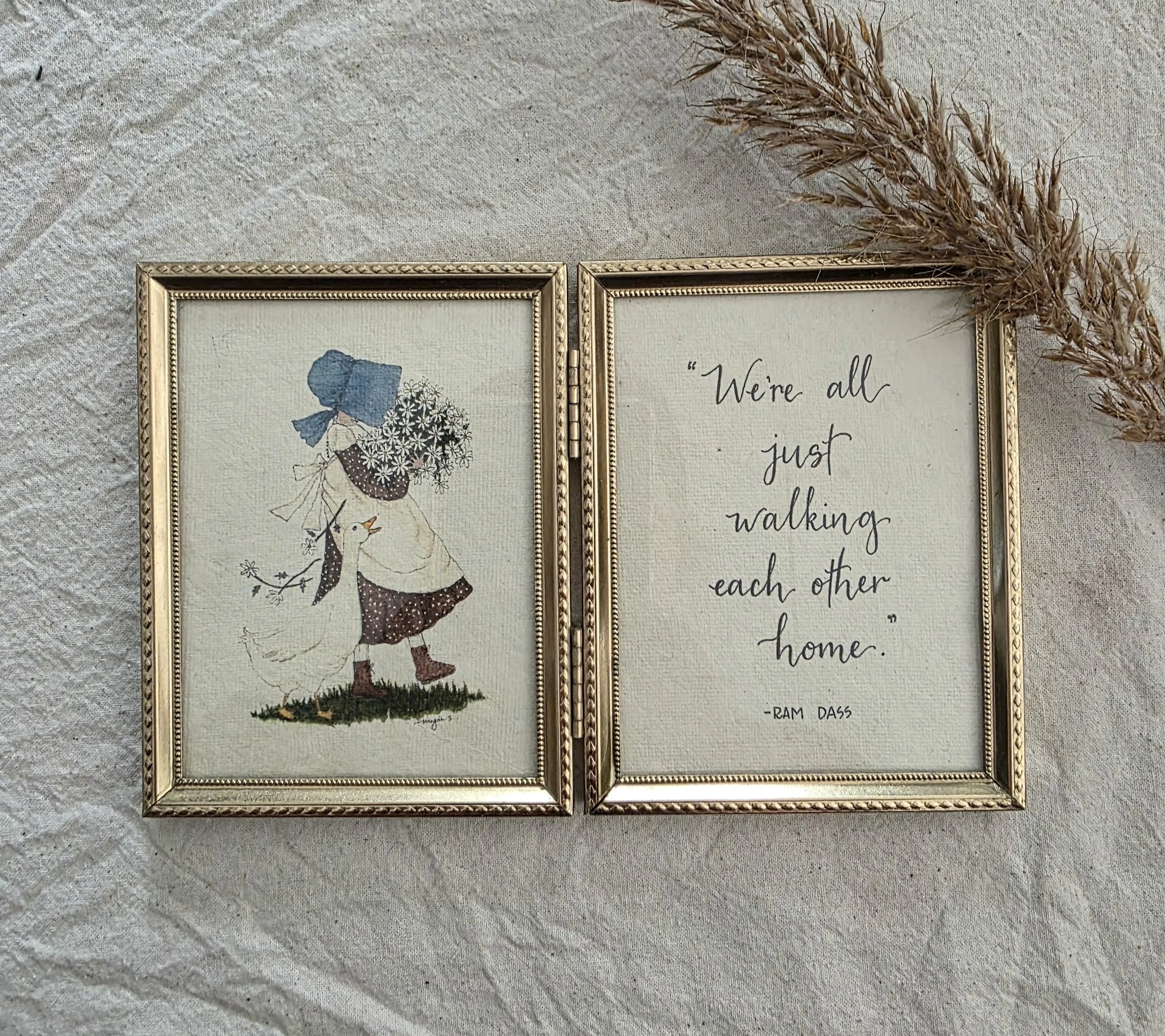 "Walking Each Other Home" small double frame