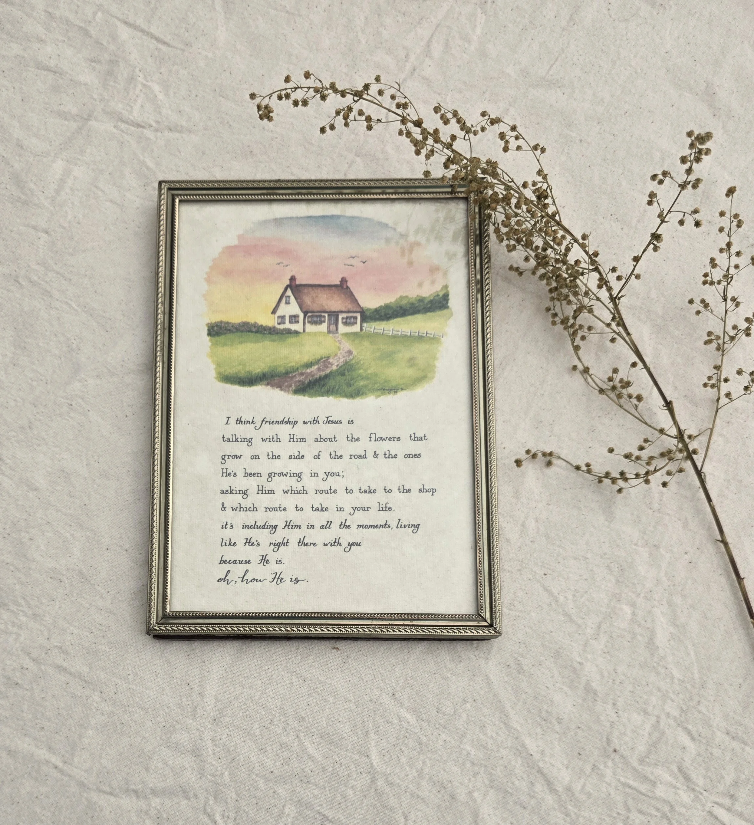 "Friendship With Jesus" 5x7 Framed Art