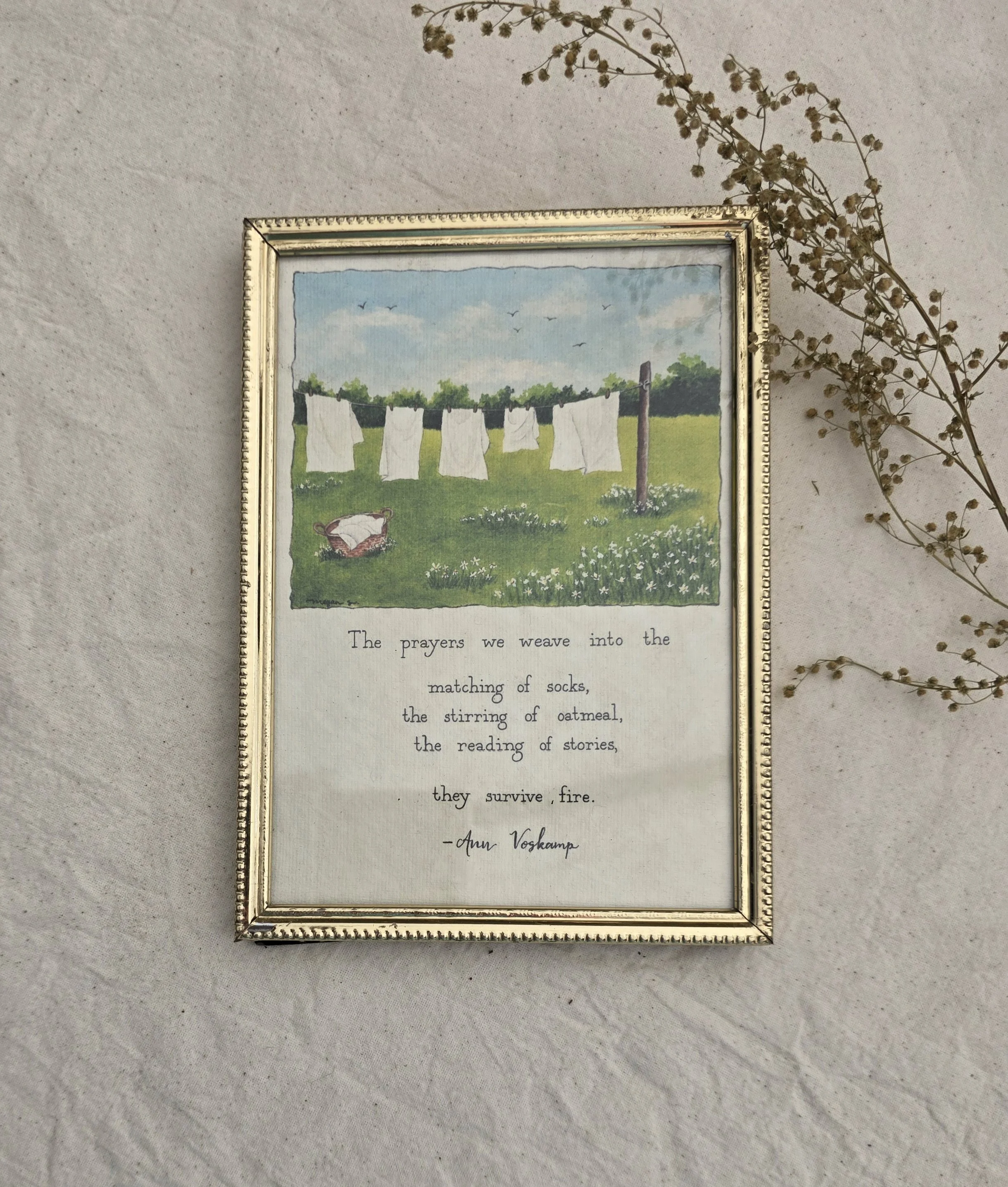 "The Prayers We Weave" 5x7 Framed Art