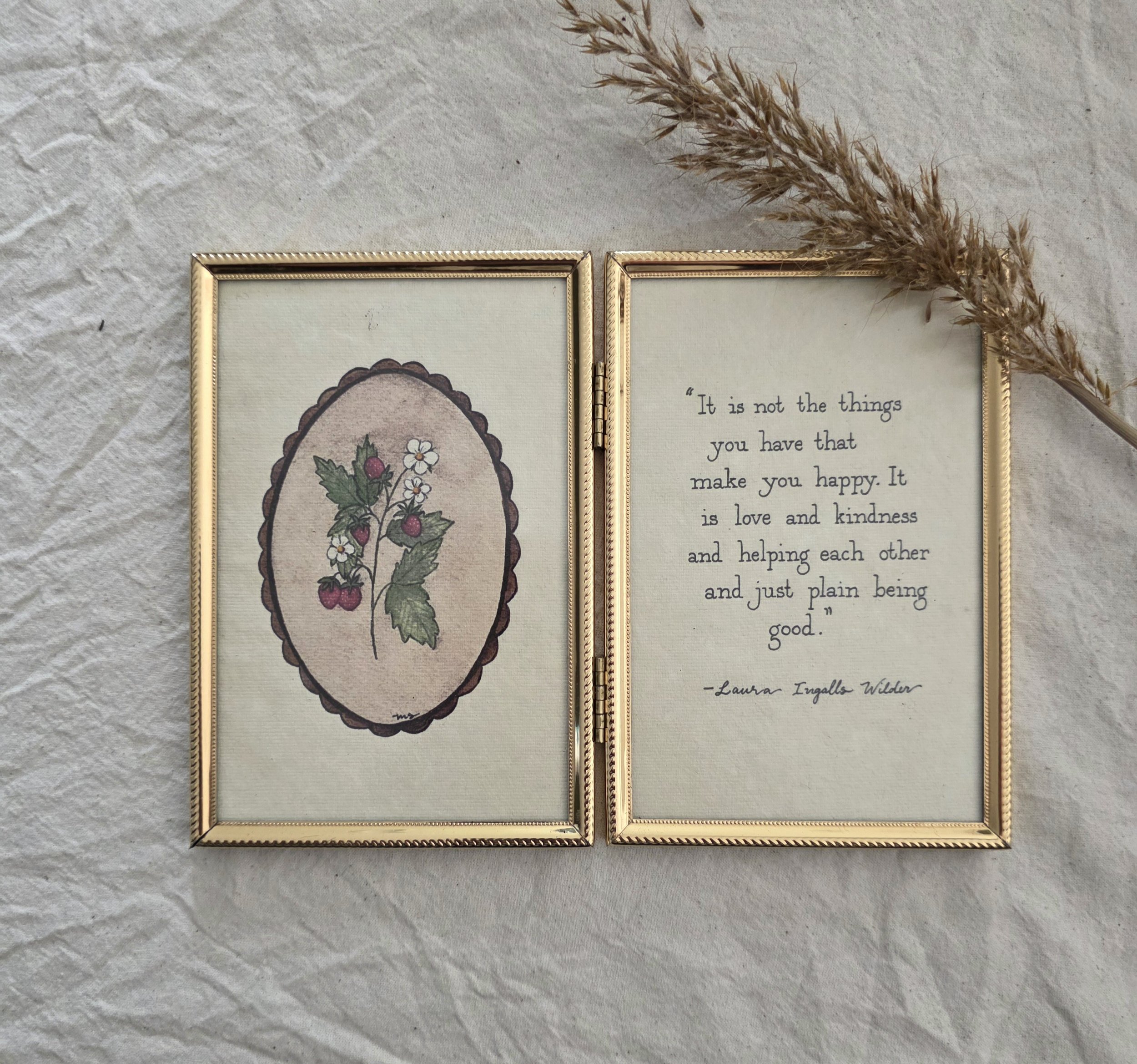 "Being Good" small double frame