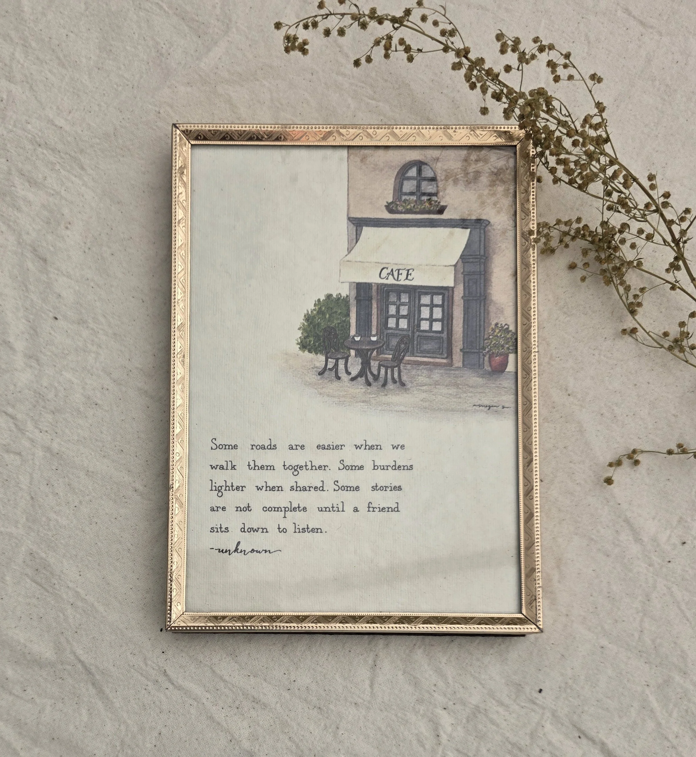 "Some Roads" 5x7 Framed Art