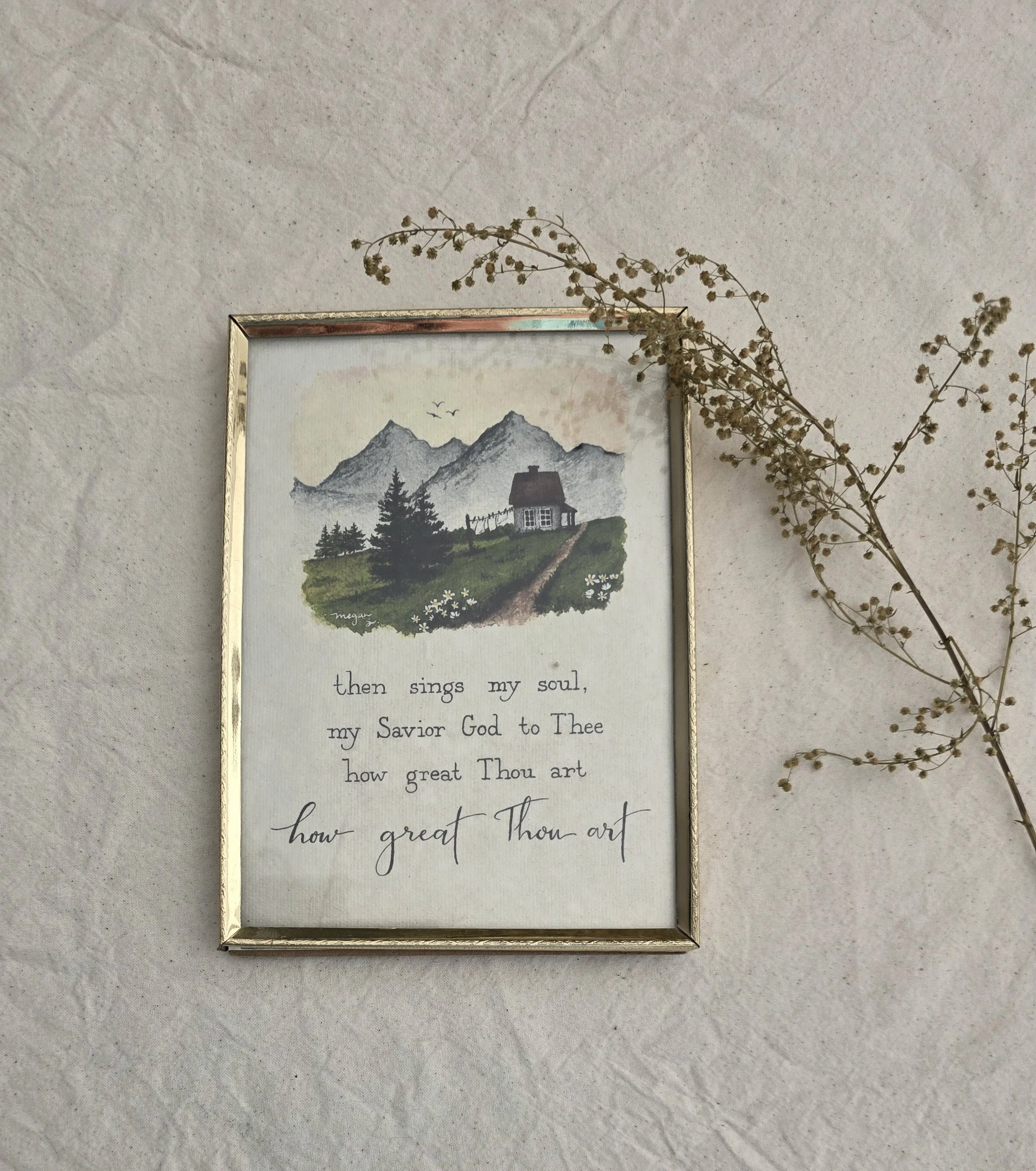"How Great Thou Art" 5x7 Framed Art