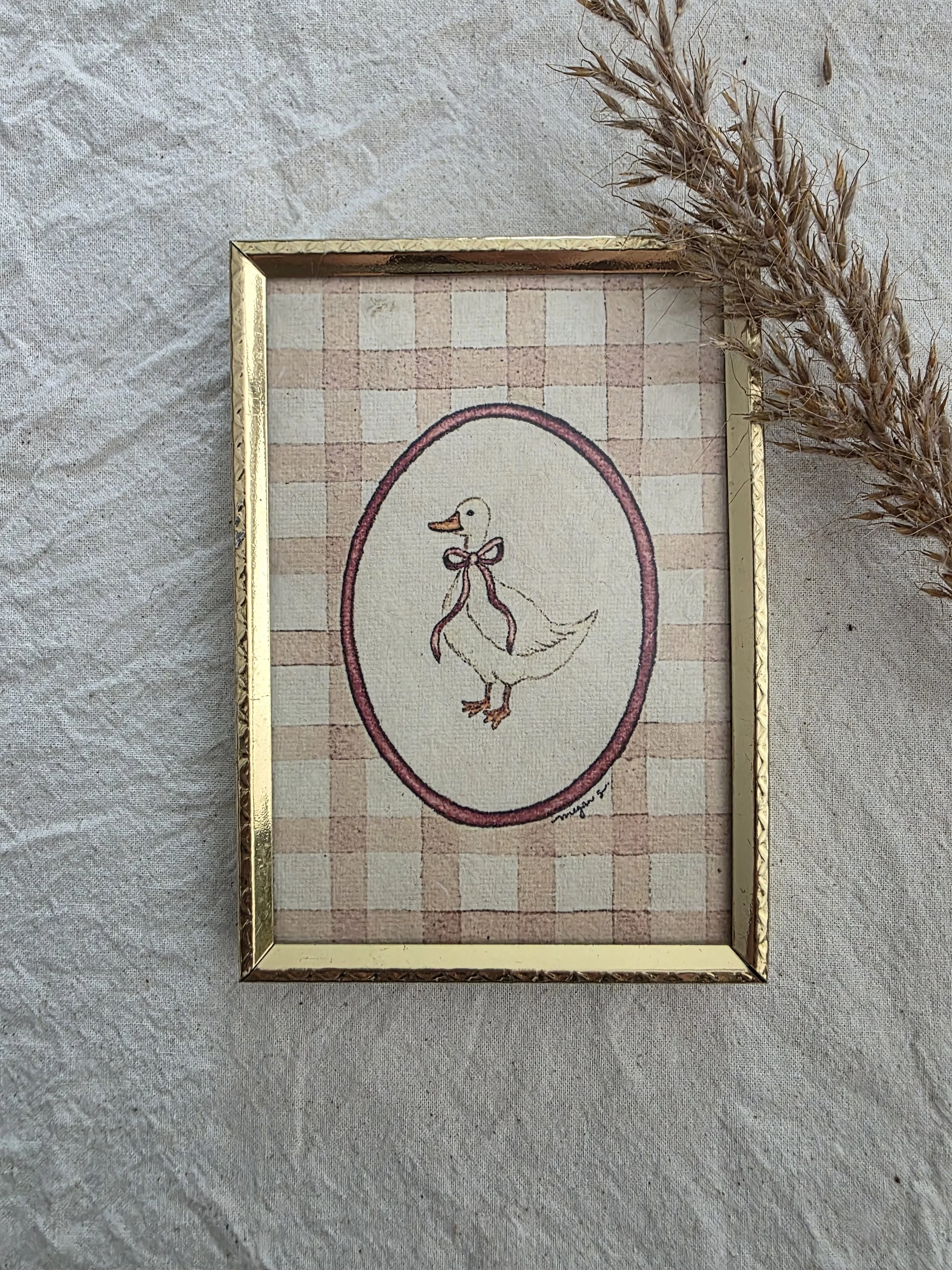 "Oval Frame Goose" small frame