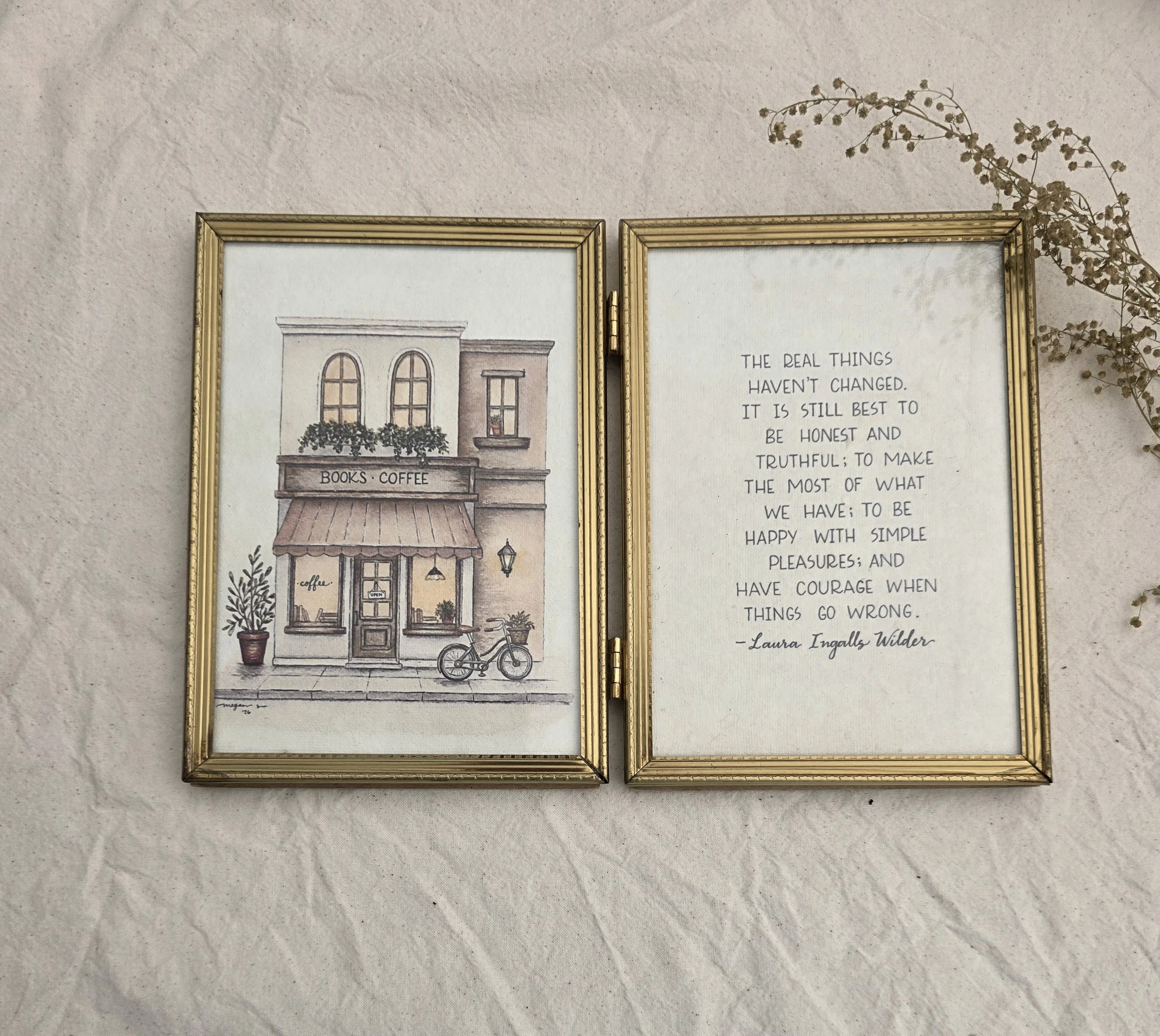 "The Real Things" 5x7 double Framed Art
