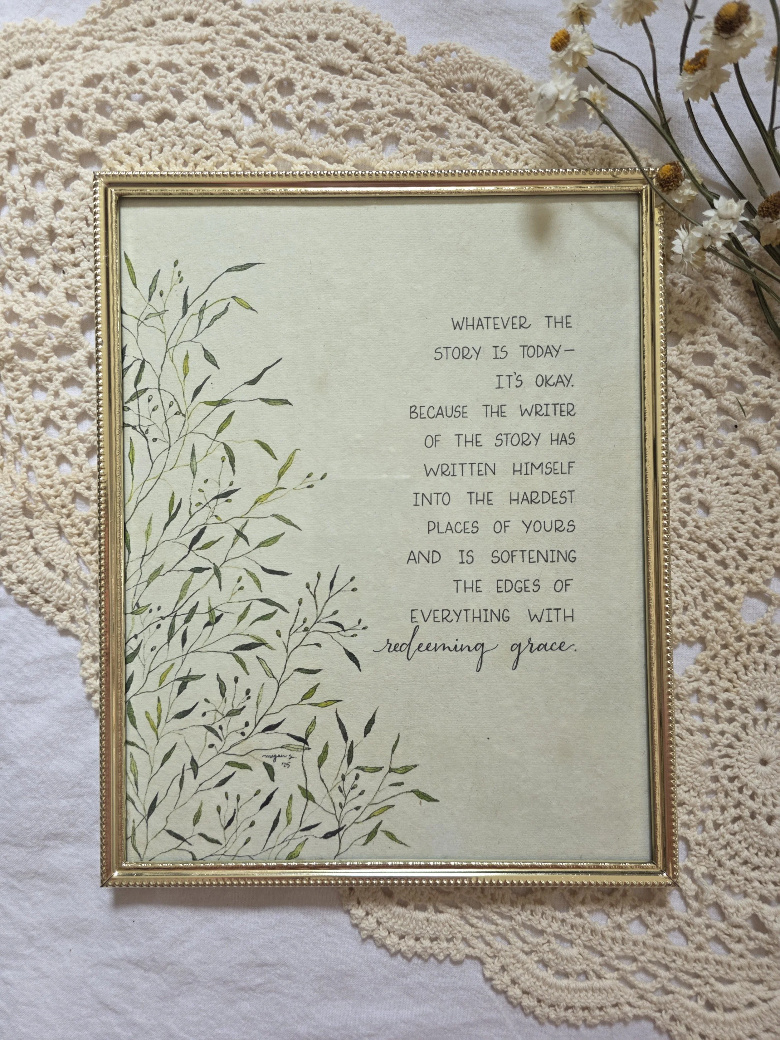 "redeeming grace" 8x10 framed art