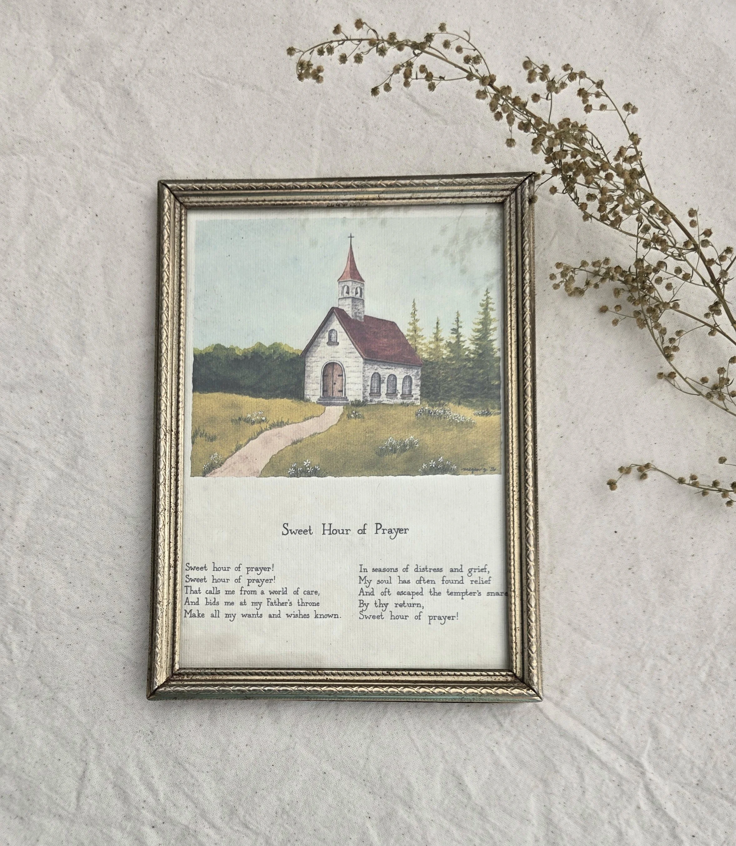 "Sweet Hour of Prayer" 5x7 Framed Art