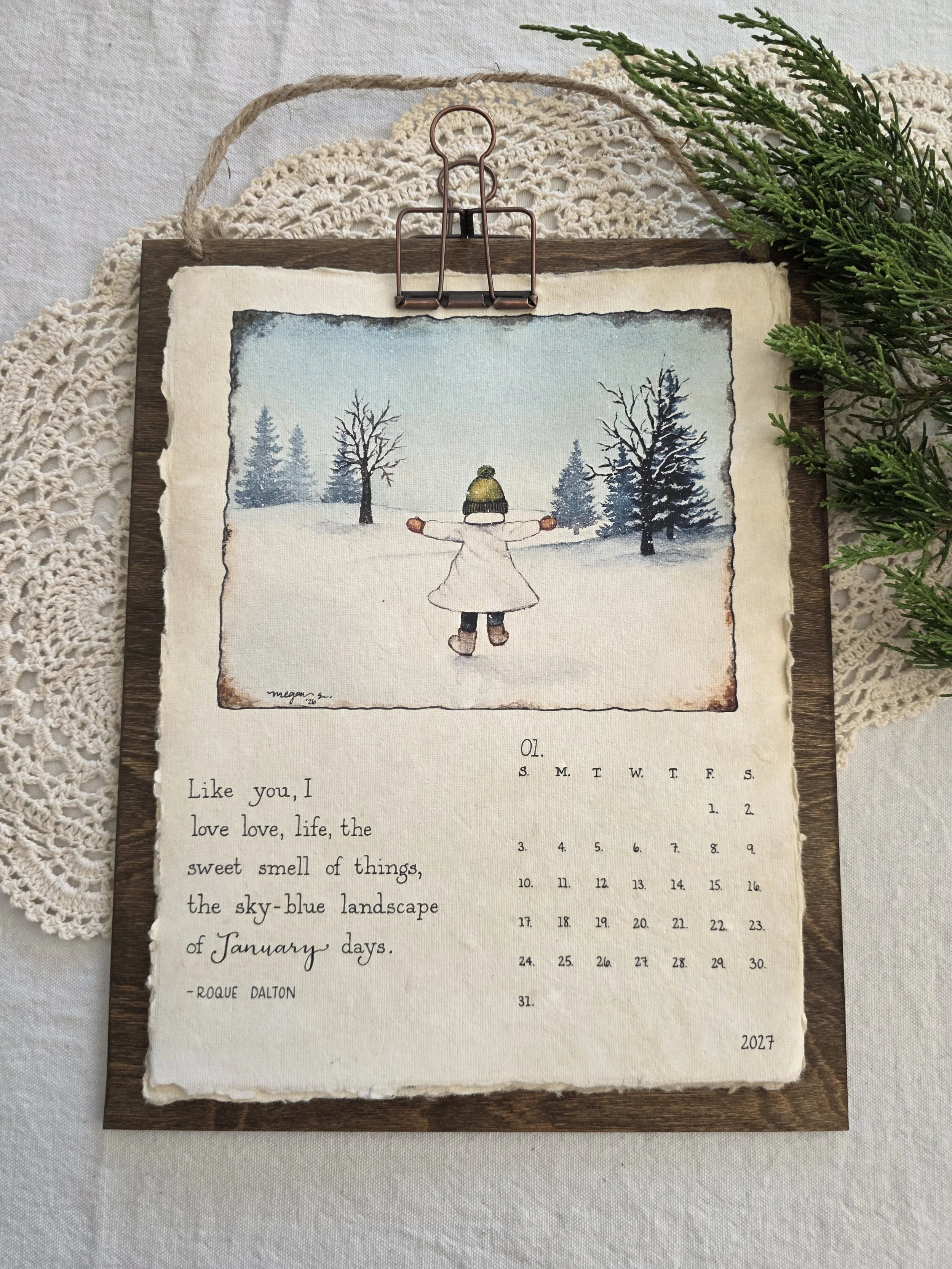 2027 handmade calendars
